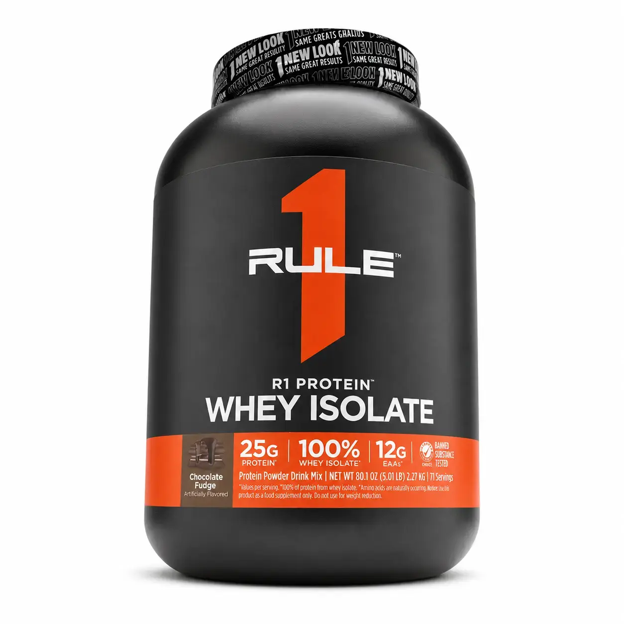 Zardobli protein izolati R1 Protein Whey Isolate Rule 1 (Chocolate Fudge) 2.27 kg )