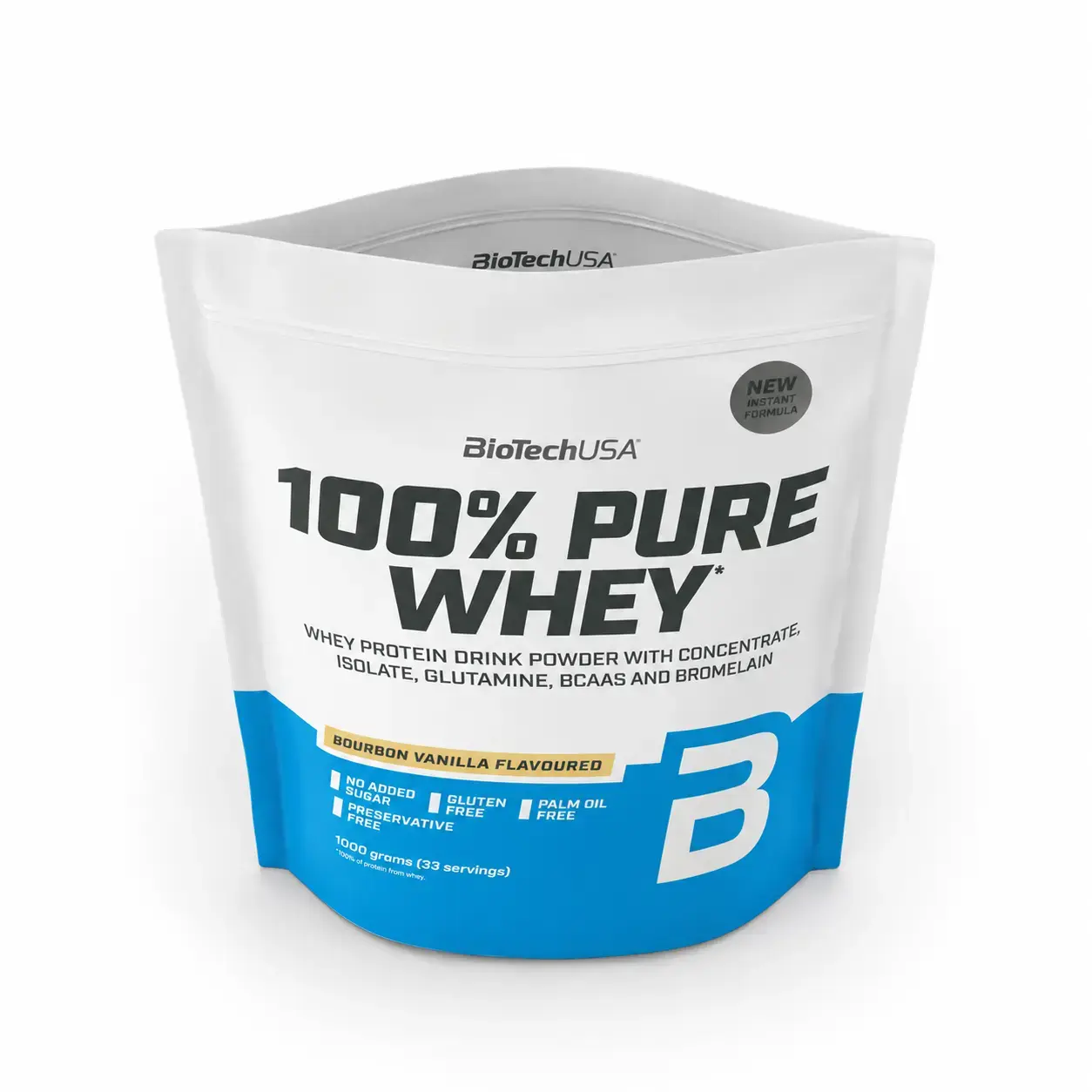Zardob proteini 100% Pure Whey BioTechUSA (Bourbon Vanilla) 1000 g (35 srv)
