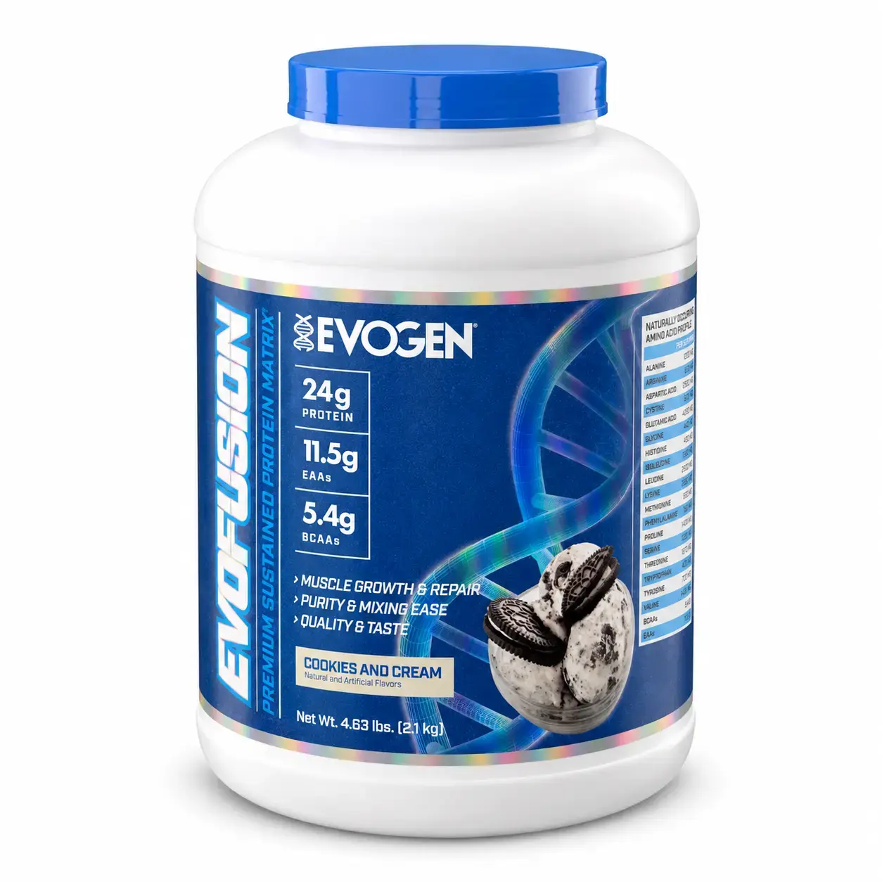 Протеиновая смесь EVOFUSION EVOGEN (COOKIES AND CREAM) 4.63 LB (2.1 KG)