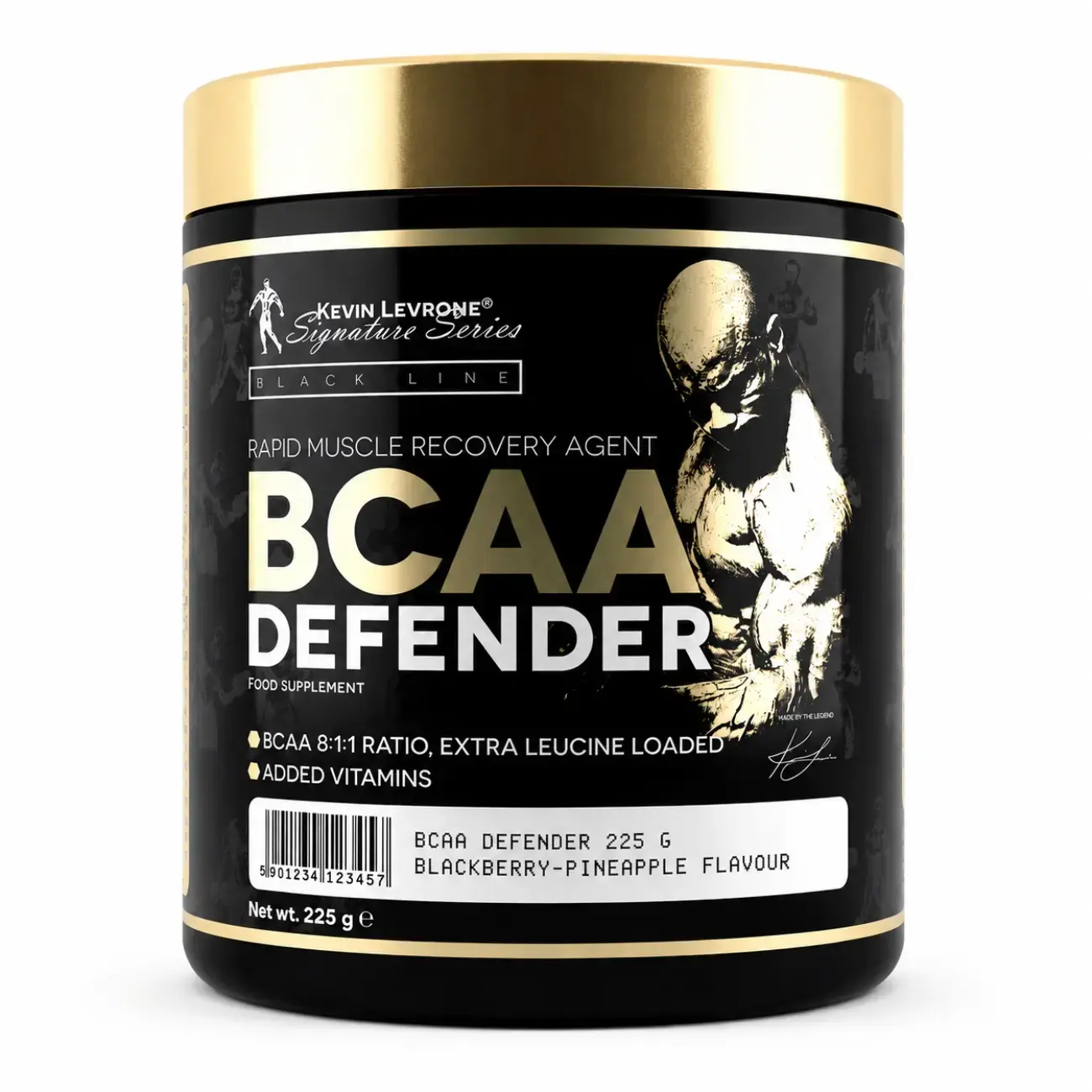 Aminokislotalar kompleksi BCAA Defender Levrone (Blackberry-Pineapple) 225 g