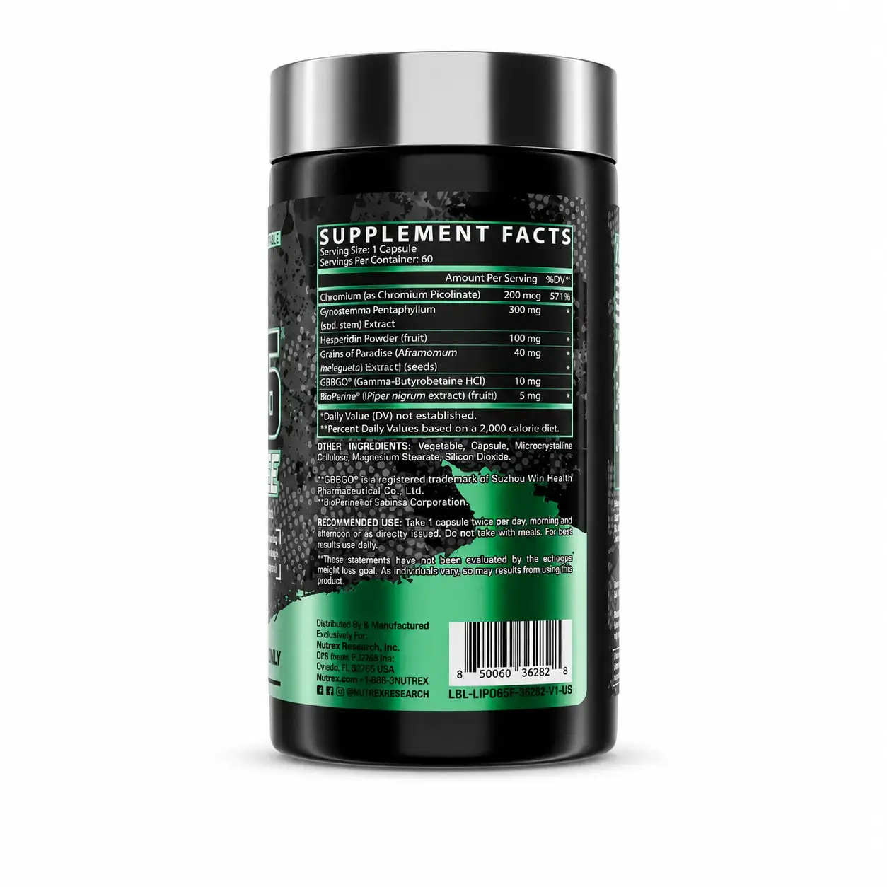 Yog‘ yoquvchi Lipo-6 Stim-Free Nutrex 60 Caps