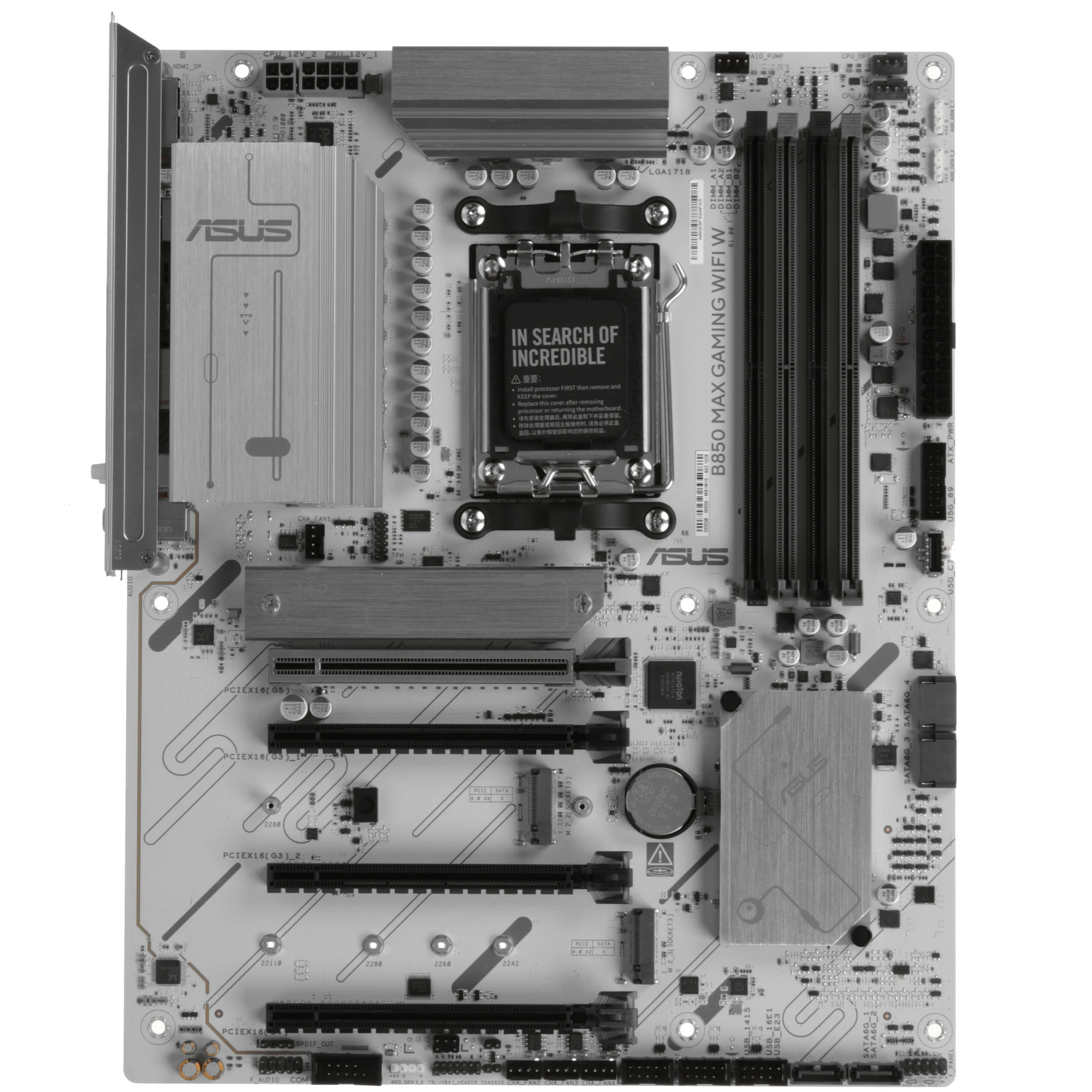 Материнская плата ASUS AMD AM5 B850 MAX GAMING WIFI WHITE DDR5 (90MB1M10-M0EAY0)