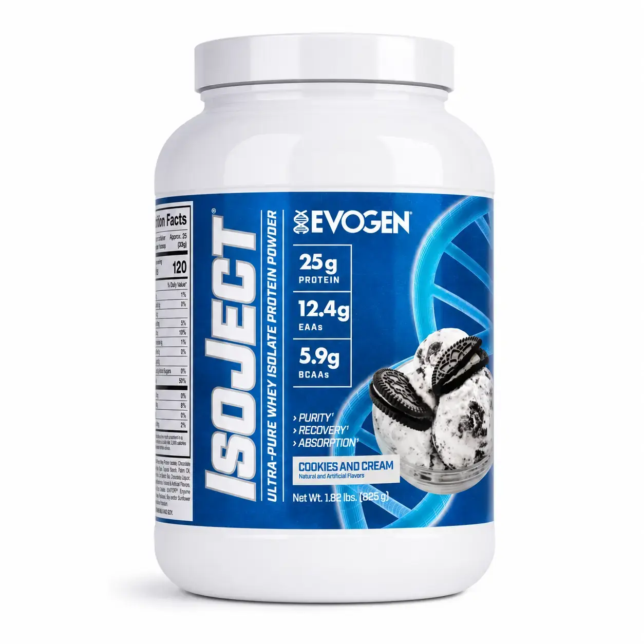 Zardob izolyati Evogen IsoJect (Cookies & Cream) 4 lb (1.814 kg)