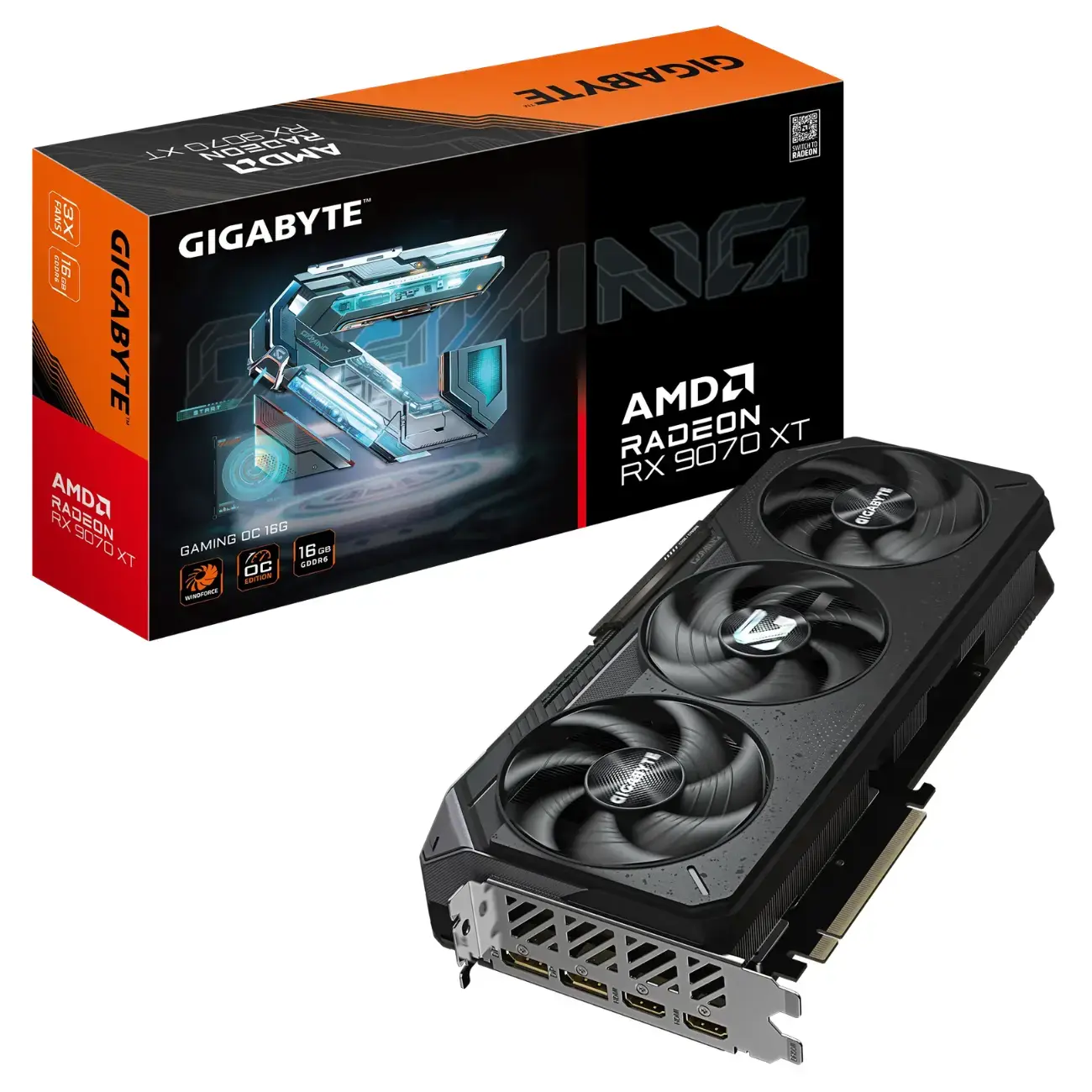 Видеокарта Gigabyte - 16GB ATI Radeon RX9070XT GAMING GV-R9070XTGAMING-16GD