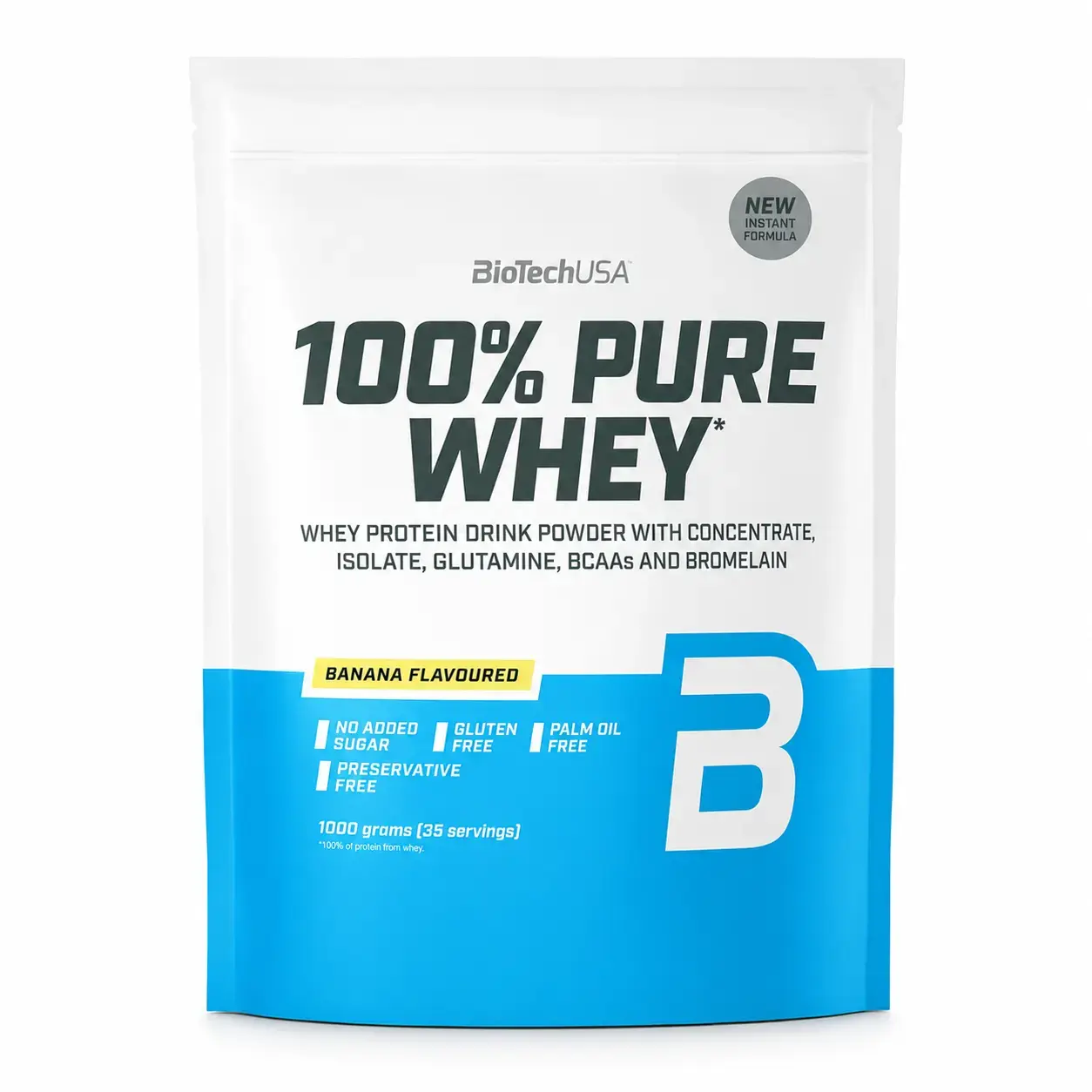 Zardob proteini 100% Pure Whey BioTechUSA (Banana) 1000 g (35 srv)