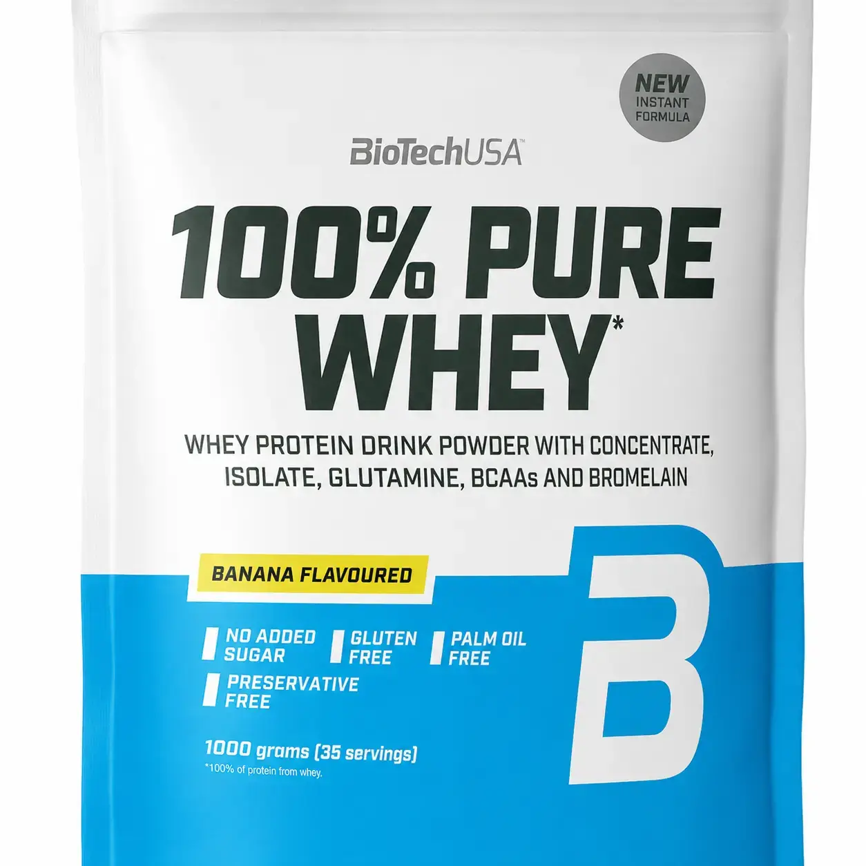 Zardob proteini 100% Pure Whey BioTechUSA (Banana) 1000 g (35 srv)