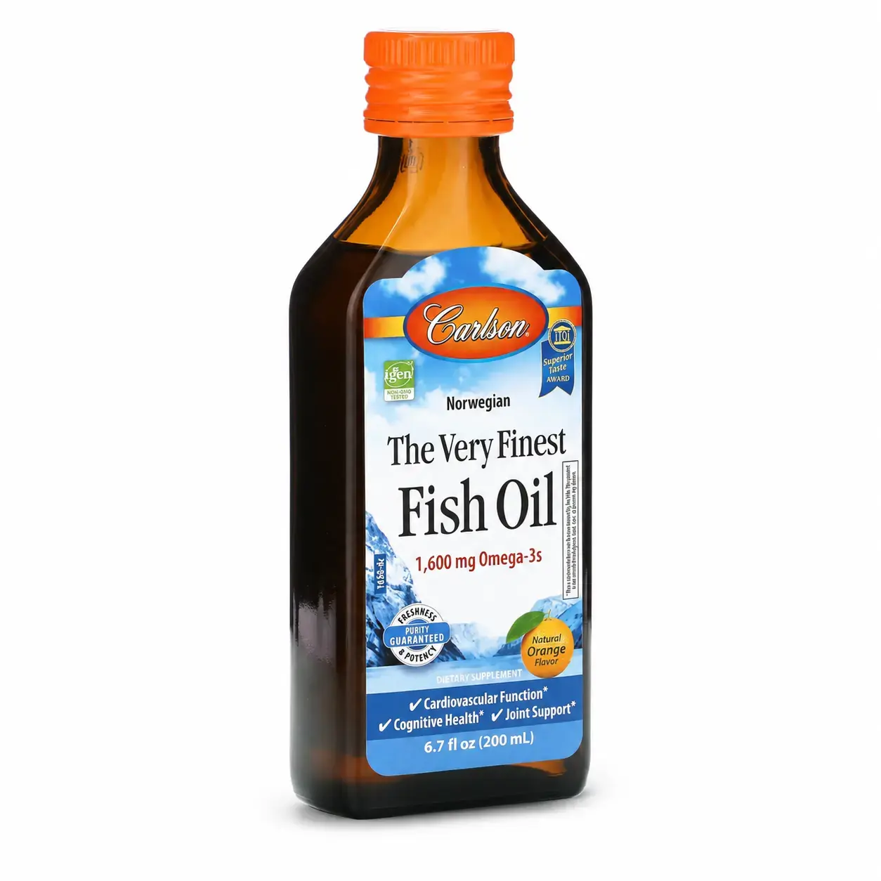 Baliq yog‘i The Very Finest Fish Oil 1600mg Carlson (Orange) 200 ml (6.7 fl oz)