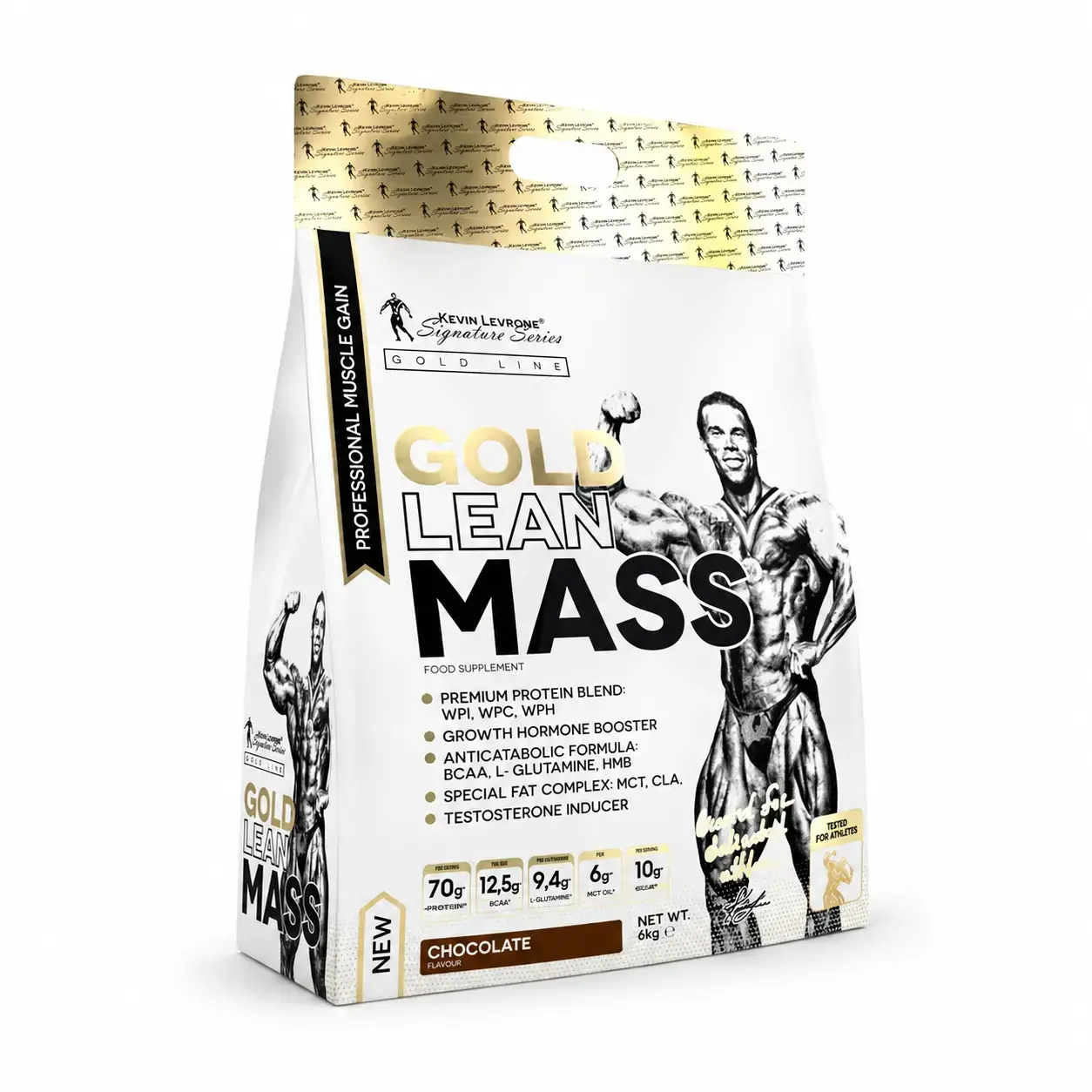 Oqsil-uglevodli geyner Kevin Levrone Gold Lean Mass Gainer Chocolate, 6 kg