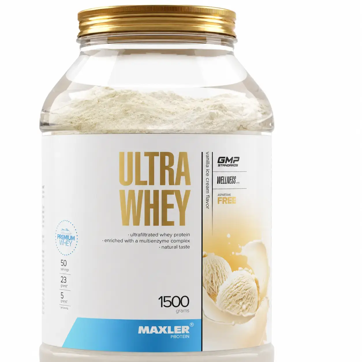 Zardobli protein Maxler Ultra Whey Vanilla Ice Cream, 1500 g