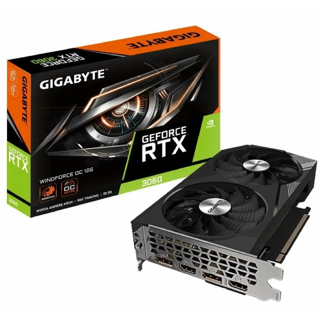 Видеокарта Gigabyte - 12GB GeForce RTX3060 WINDFORCE OC GV