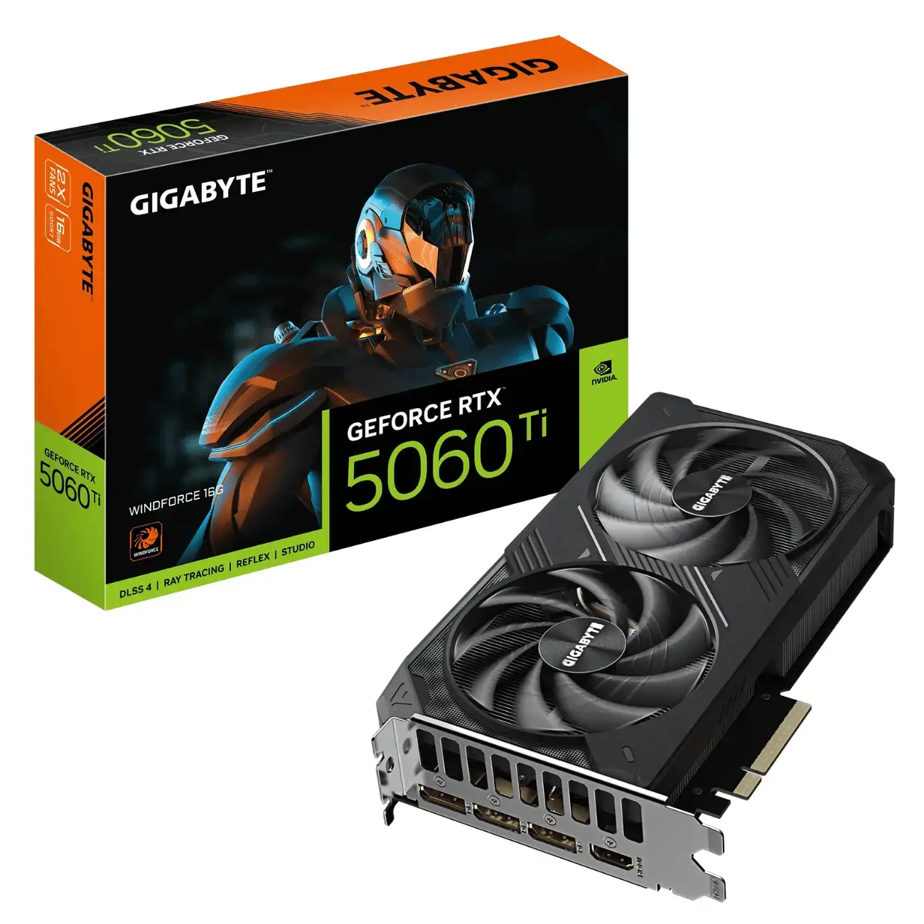 Видеокарта Gigabyte - 16GB GeForce RTX5060Ti WINDFORCE GV-N506TWF2-16GD
