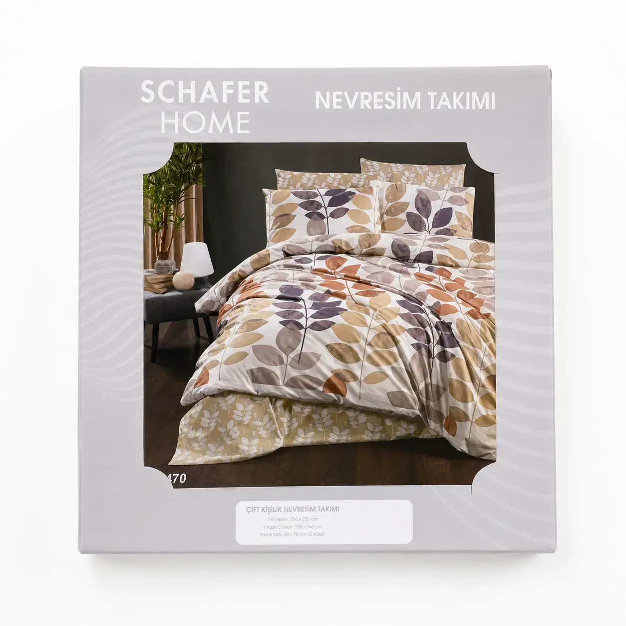 Choyshablar to‘plami Schafer Home Leafty Double Duvet Cover Set-4 Piece 2025