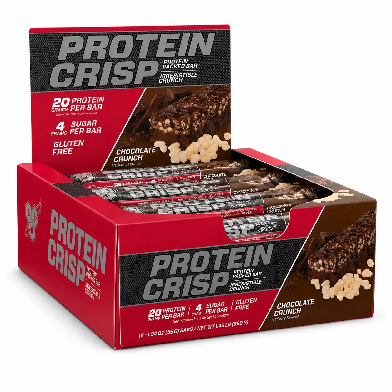 BQ BSN Protein Crisp 12 Bars Chocolate Crunch