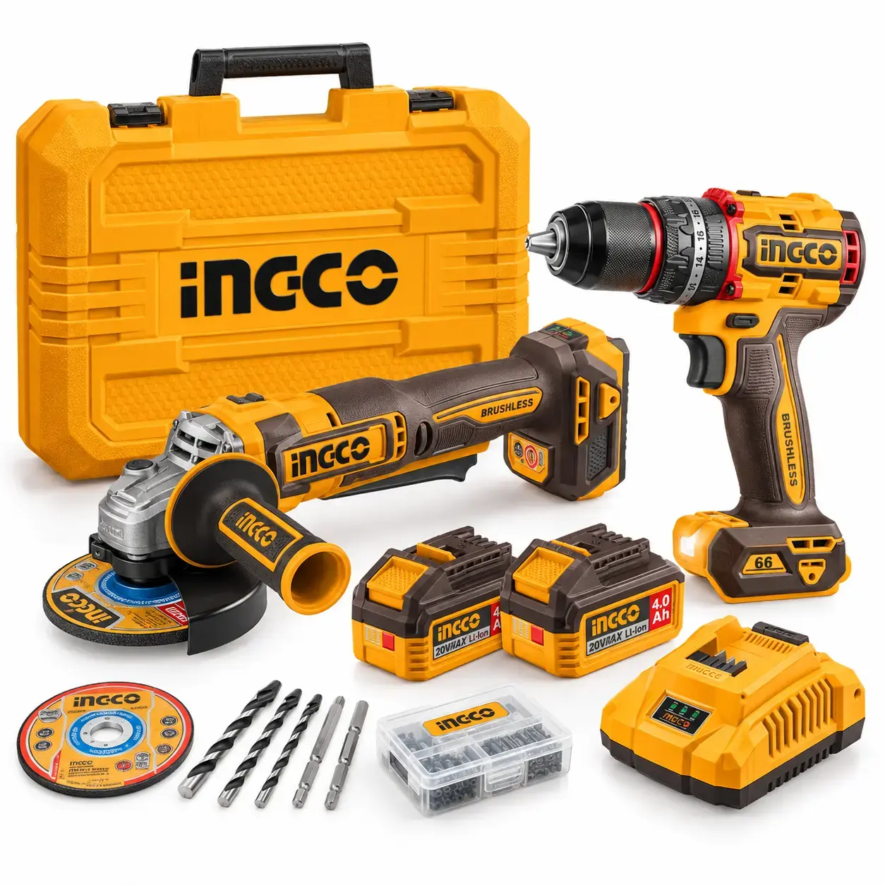 Набор аккумуляторных инструментов INGCO CKLI20256 (20 В)
