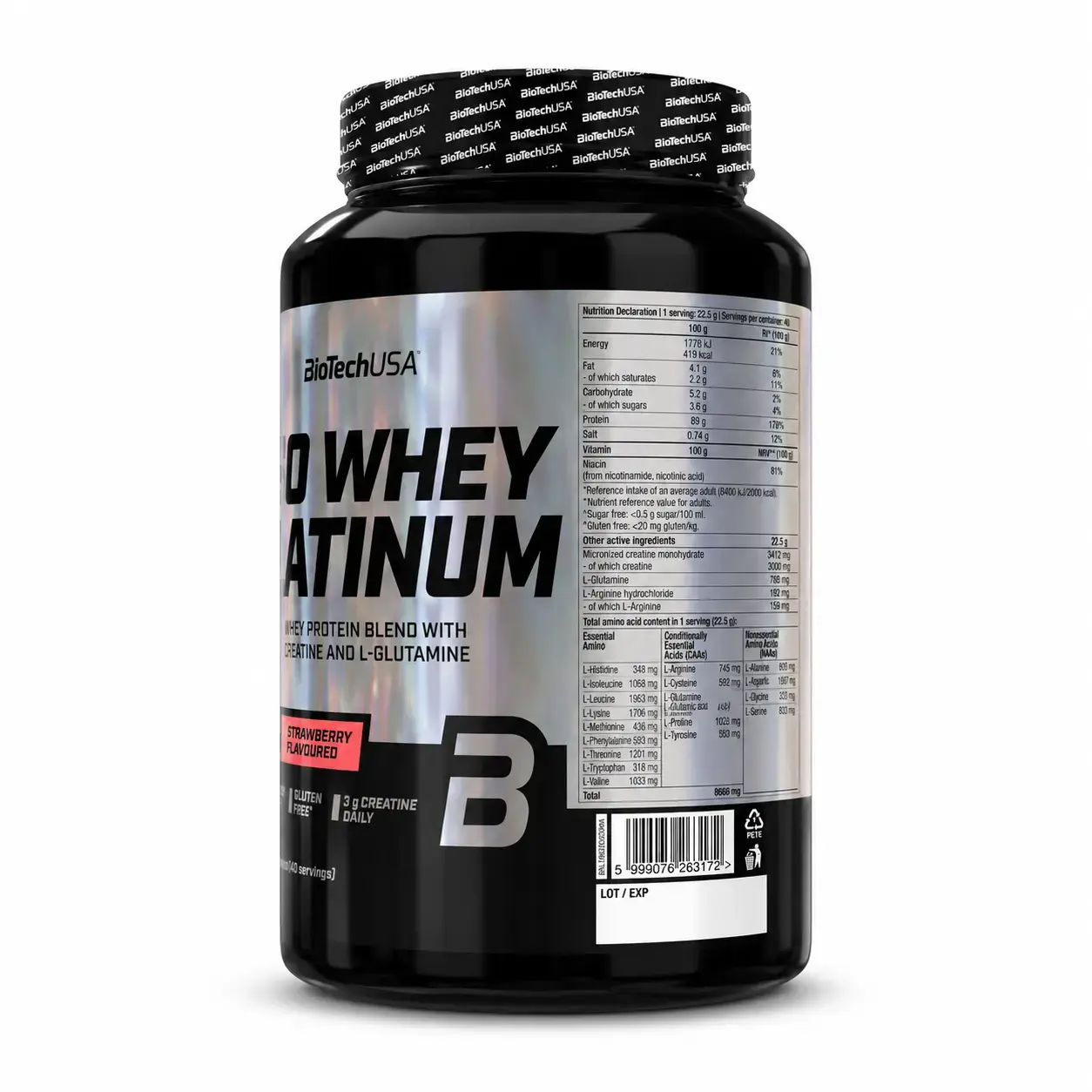 Zardobli protein izolati Iso Whey Platinum BioTechUSA (Strawberry) 908 g