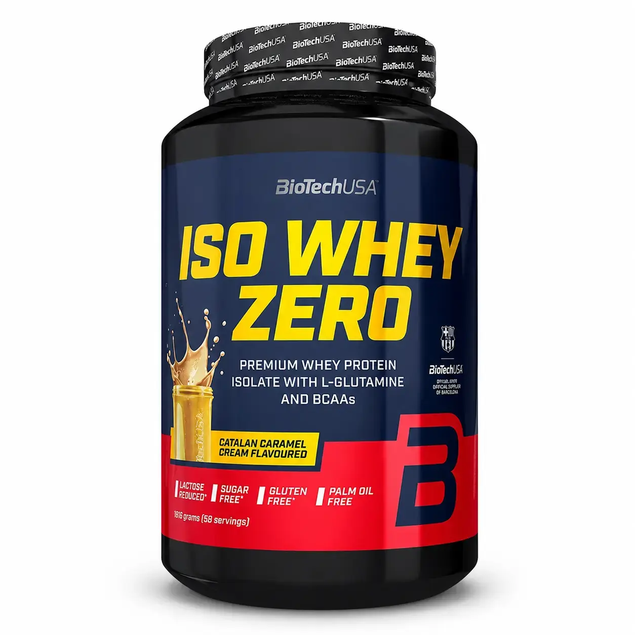 Zardob proteini izolyati Iso Whey Zero BioTechUSA (Catalan Caramel Cream) 908 g (36 serv)
