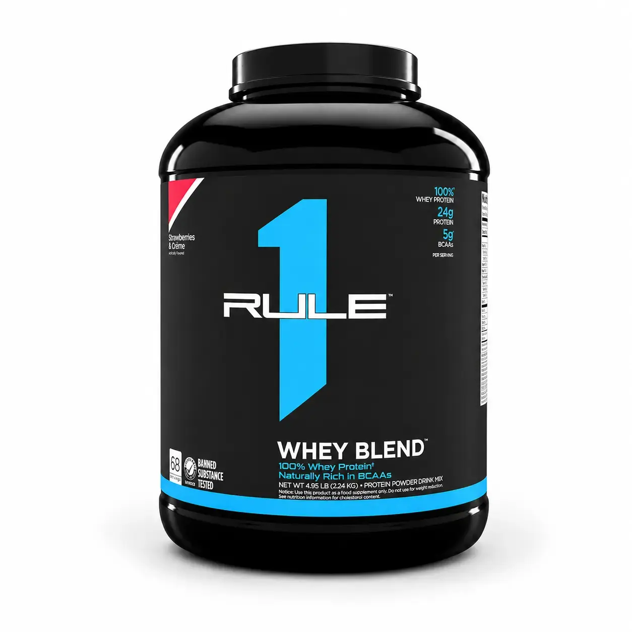 Ko’p komponentli zardobli protein Rule 1 R1 Whey Blend Strawberries & Crème, 2,24 kg (4.95 lb)