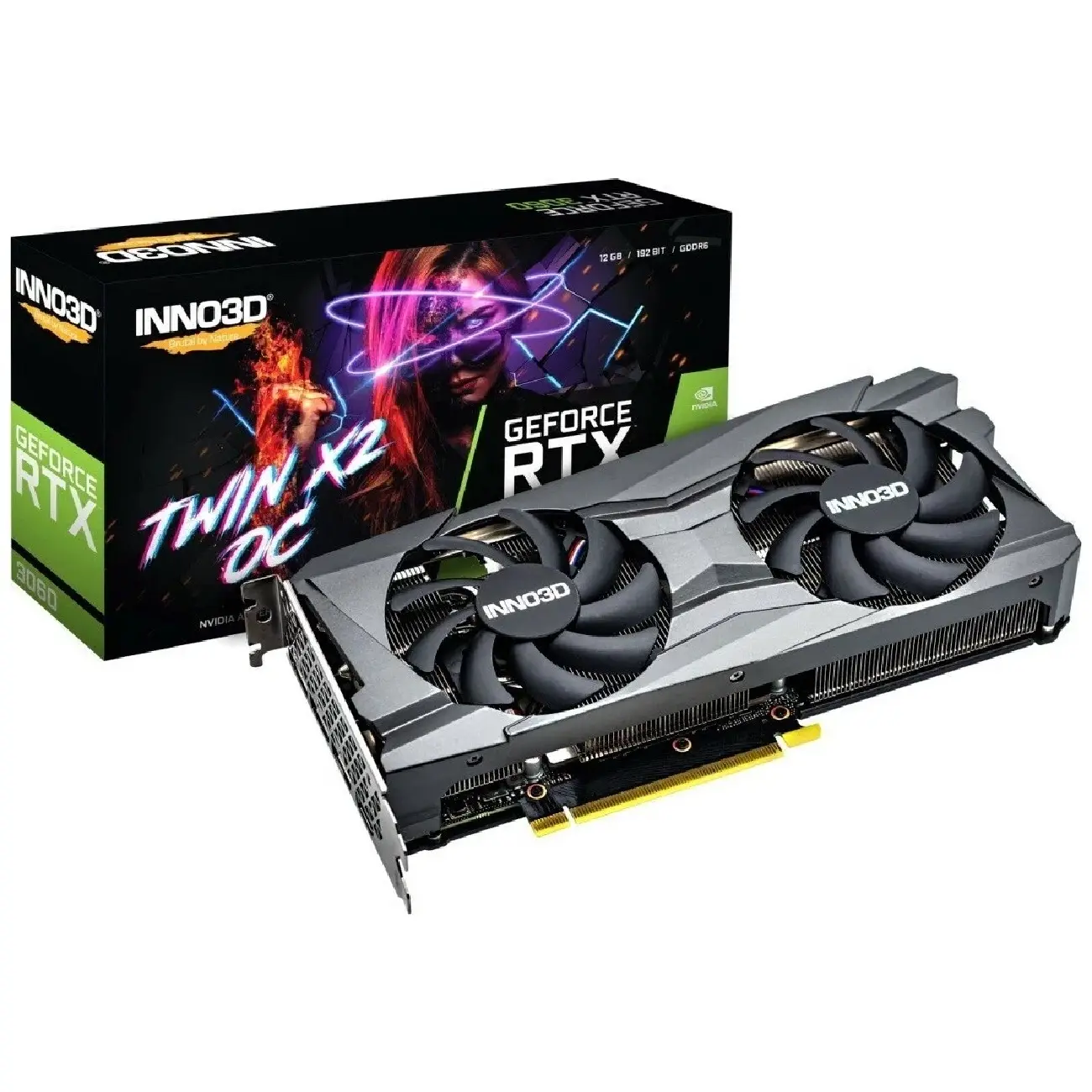 Видеокарта Inno3D - 12GB GeForce RTX 3060 TWIN X2 192Bit GDDR6