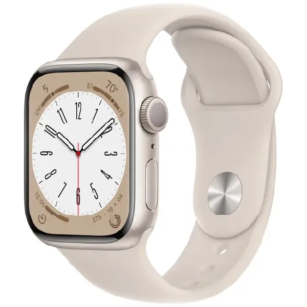 Смарт часы Apple Series 8 GPS 45mm Starlight в Ташкенте | цены и отзывы ⚡