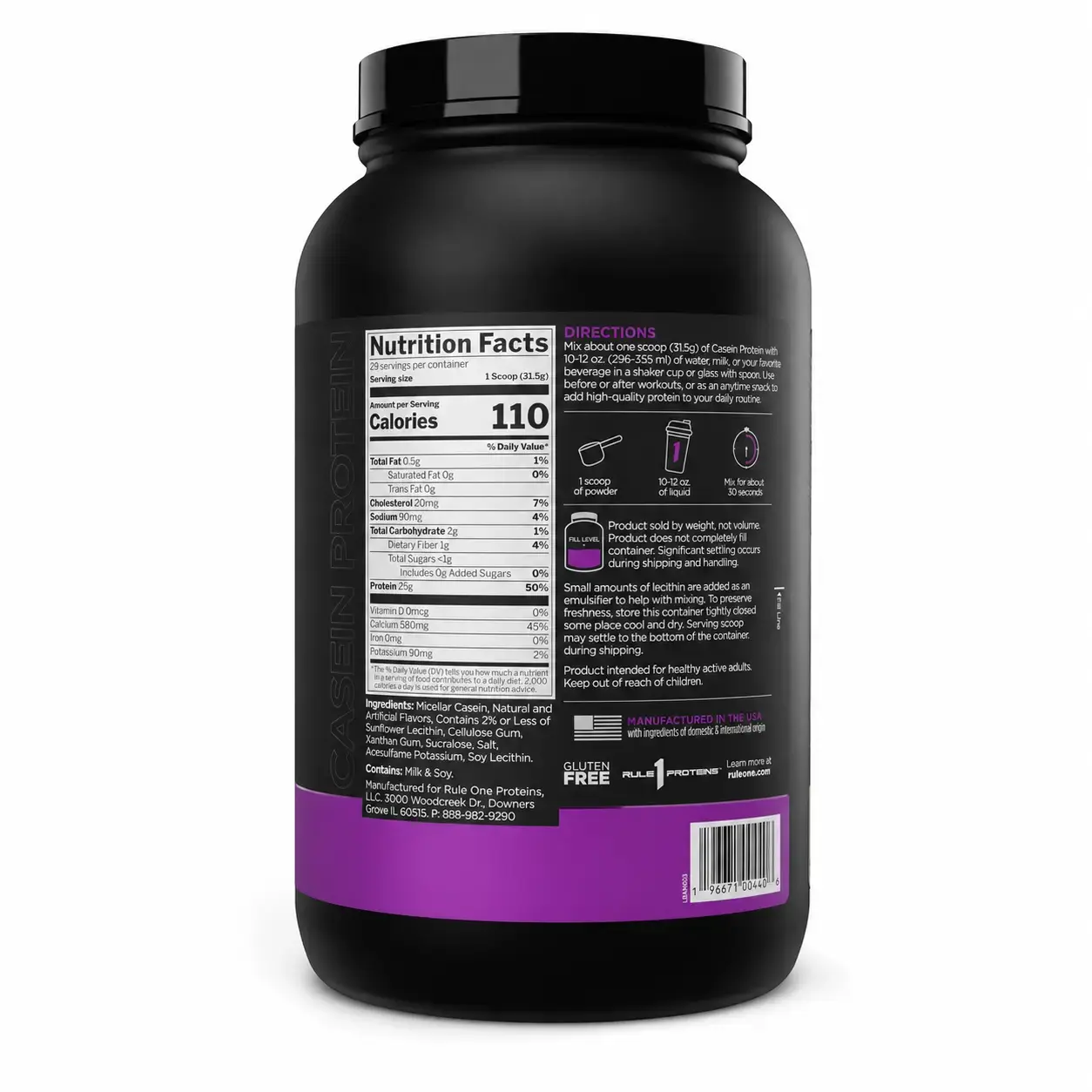 Kazeinli protein R1 Casein Rule1 (Vanilla Creme) 913,5 g