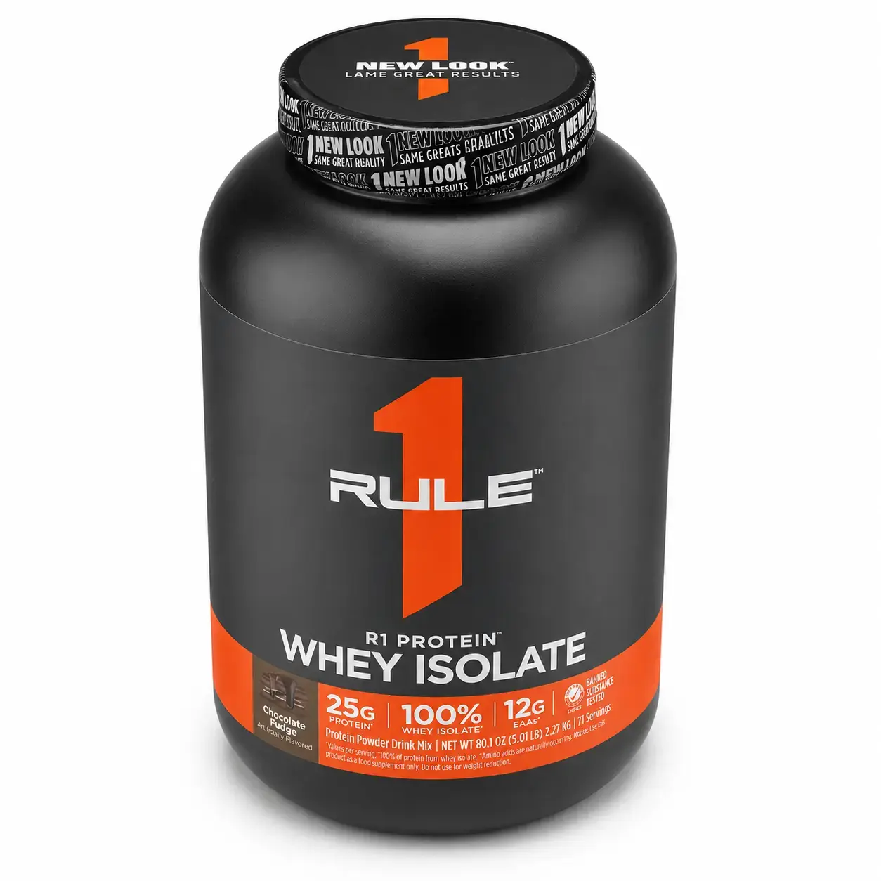 Zardobli protein izolati R1 Protein Whey Isolate Rule 1 (Chocolate Fudge) 2.27 kg )