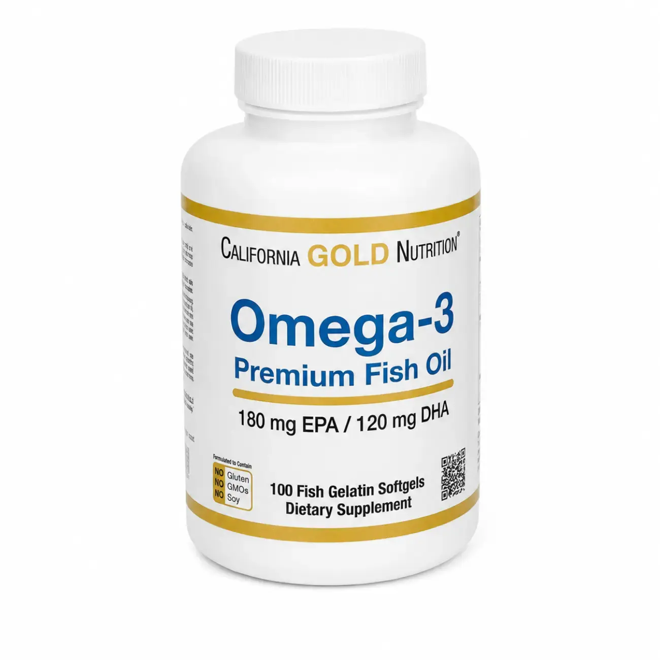 БАД California Gold Nutrition Omega-3 Premium Fish Oil, 100 Fish Gelatin Softgels