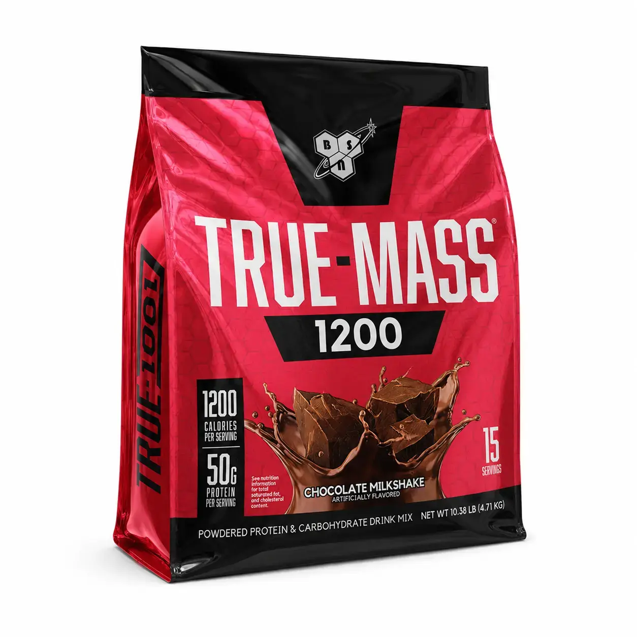 Yuqori kaloriyali geyner TRUE-MASS 1200 BSN (Chocolate Milkshake) 10.38 lb (4.71 kg)