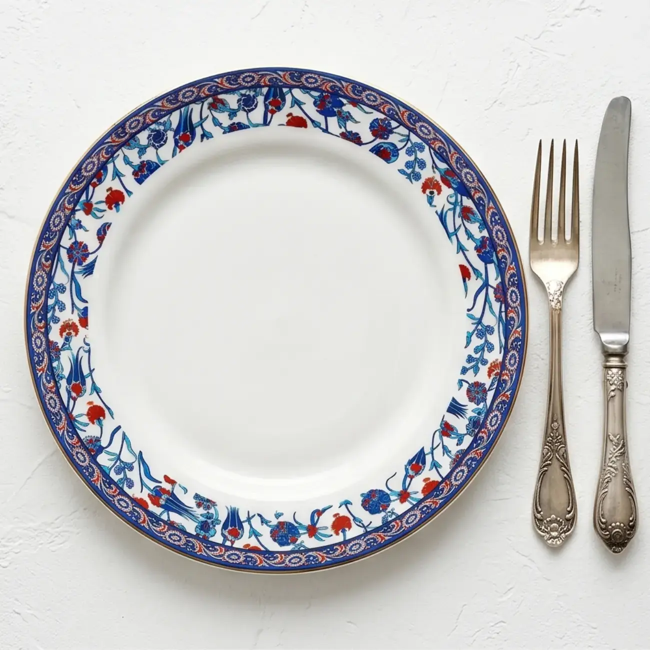 Kichik dasturxon lagani Pearl Tulipa Blue