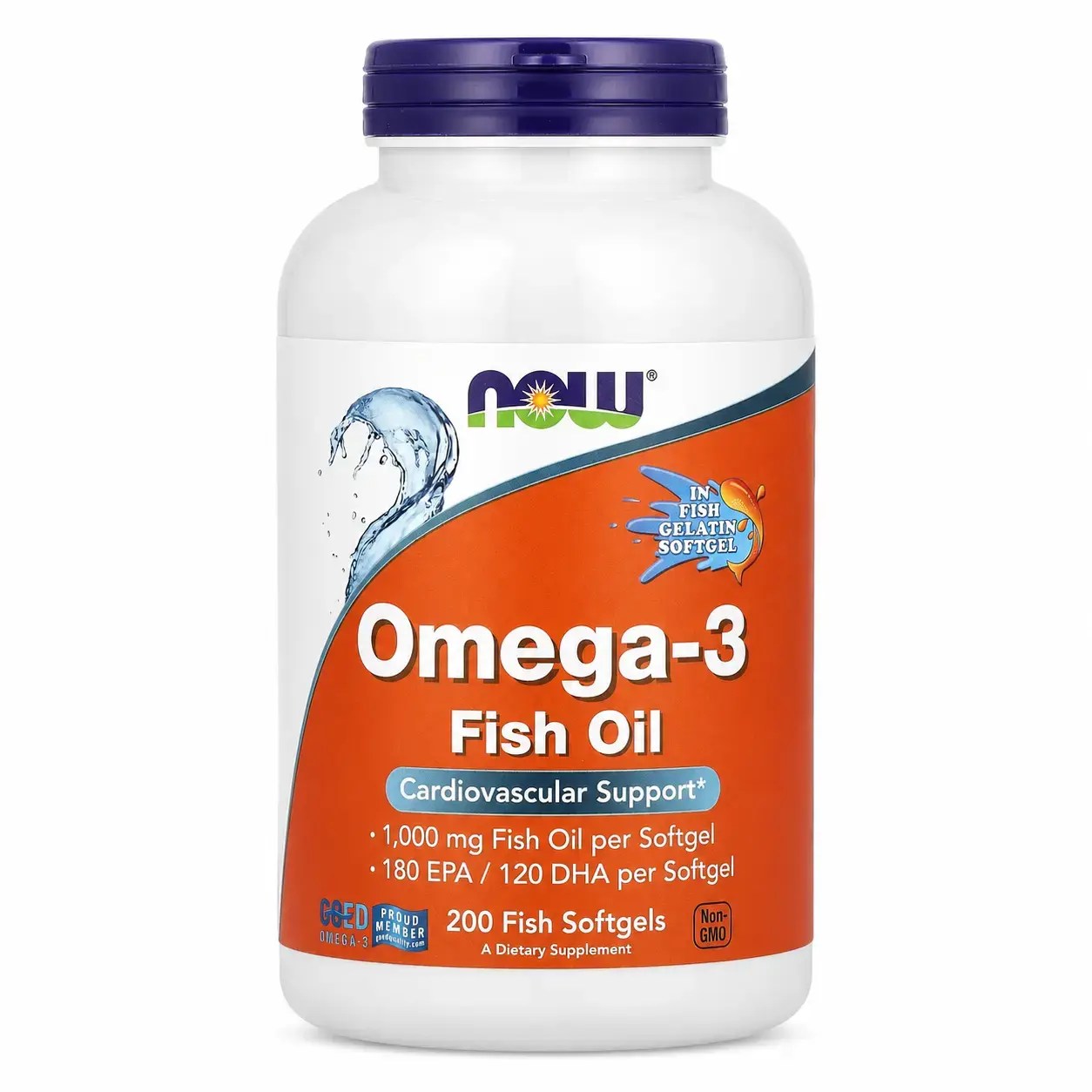 Рыбий жир Omega-3 1000mg NOW Foods 200 SFTGL