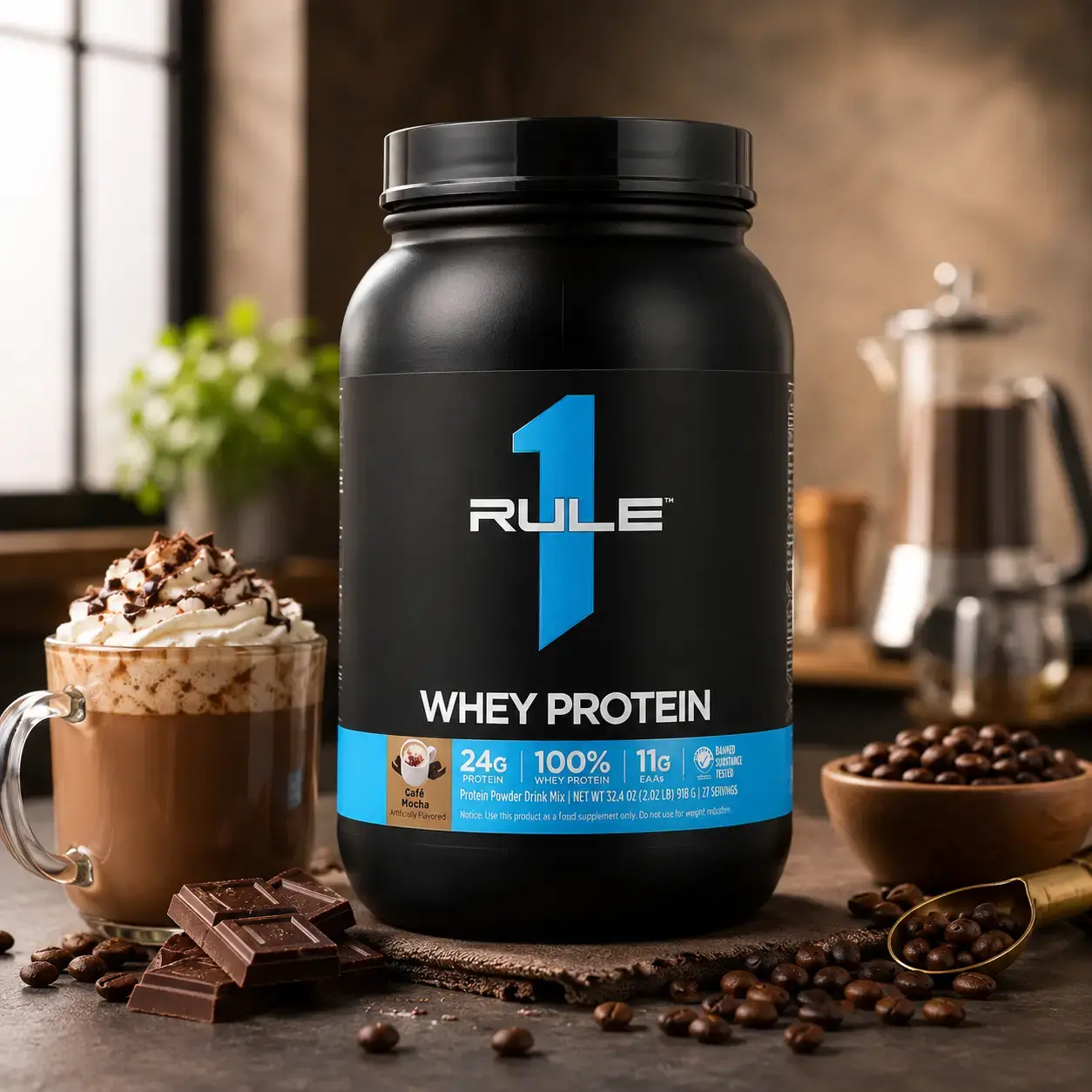 BQ Rule 1 Whey Blend 918 g Cafe Mocha