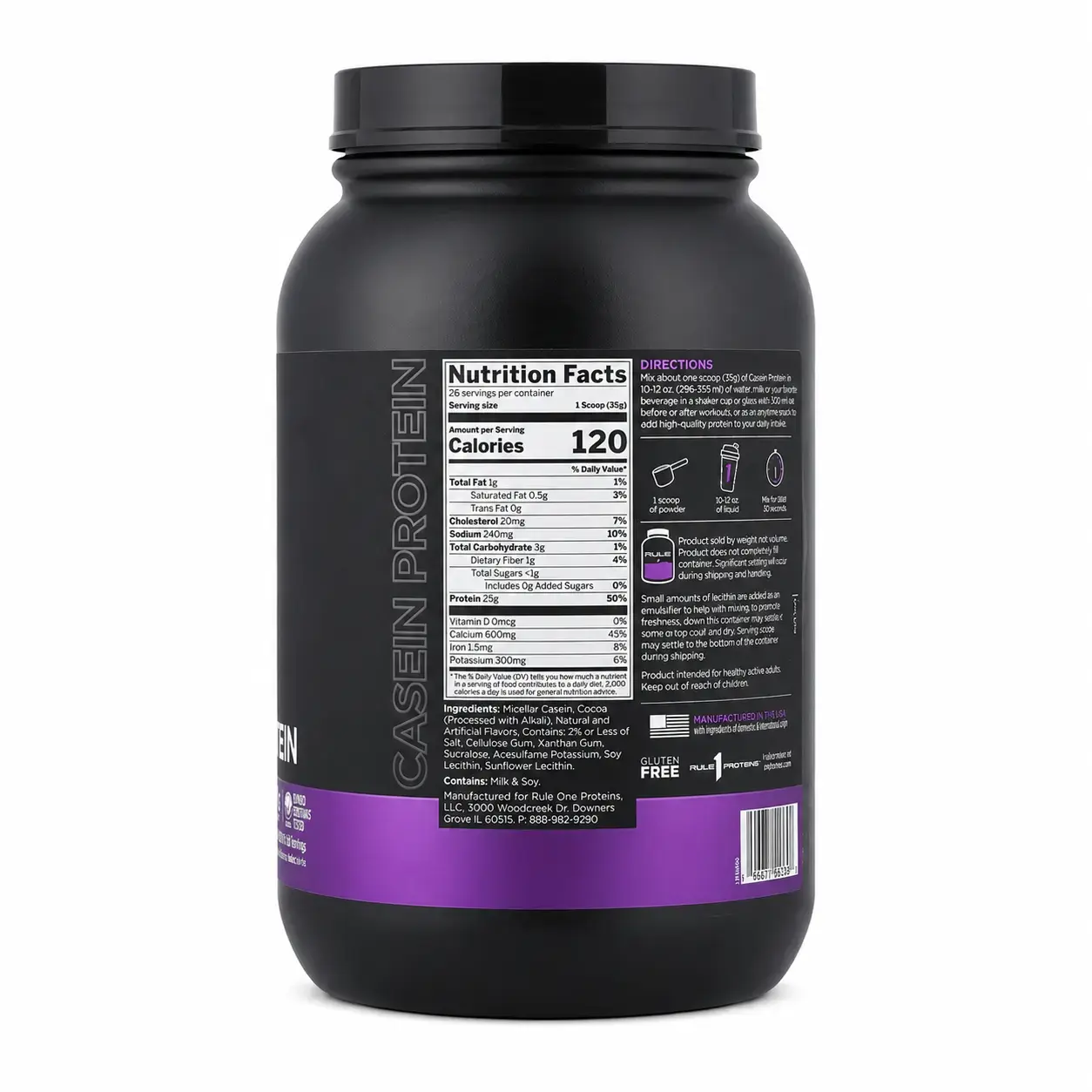Kazeinli protein R1 Casein Rule1 (Chocolate Fudge) 910 g