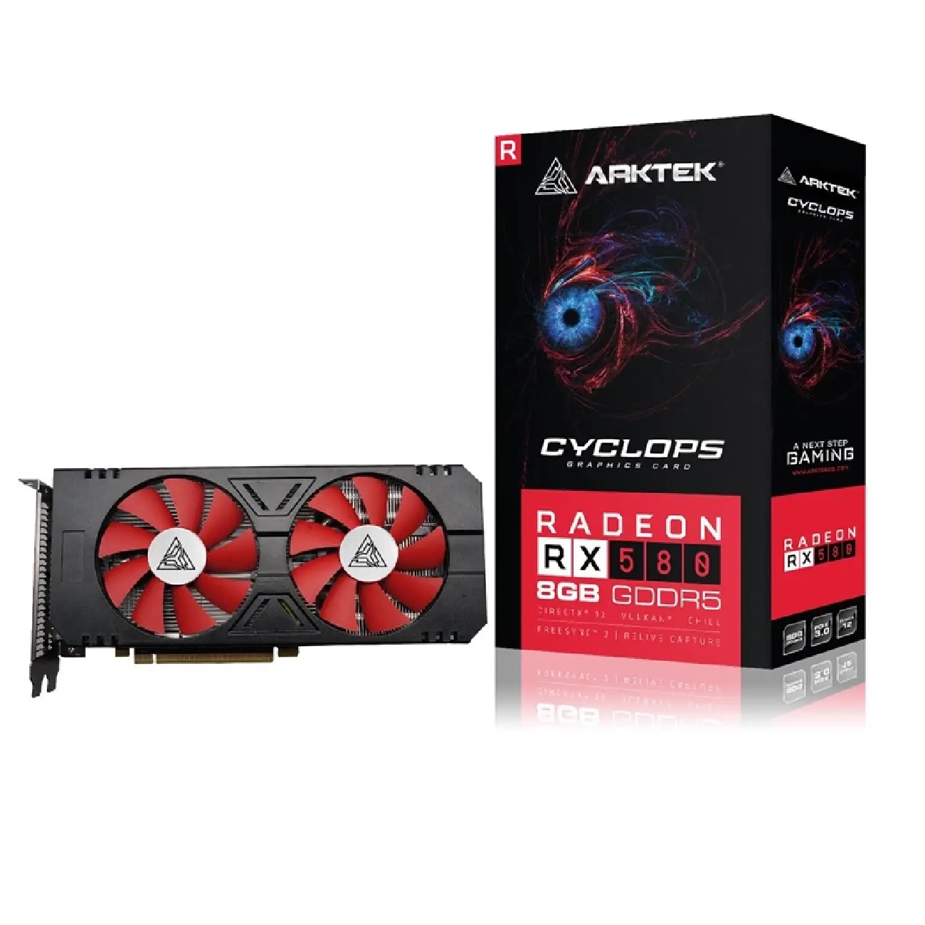 Видеокарта Arktek ATI Radeon RX580 8GB, GDDR5 в Ташкенте | цены и отзывы ⚡
