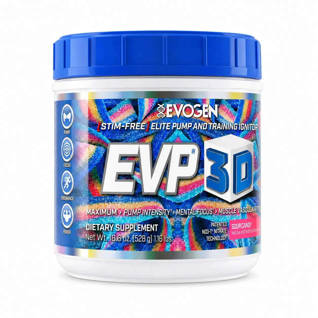 Mashqdan oldingi kompleks EVP 3D Evogen (Sour Candy) 528 g