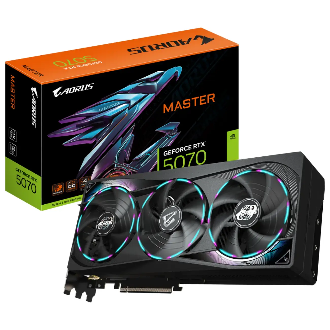 Видеокарта Gigabyte - 12GB GeForce RTX5070 AORUS MASTER GV-N5070AORUS M-12GD