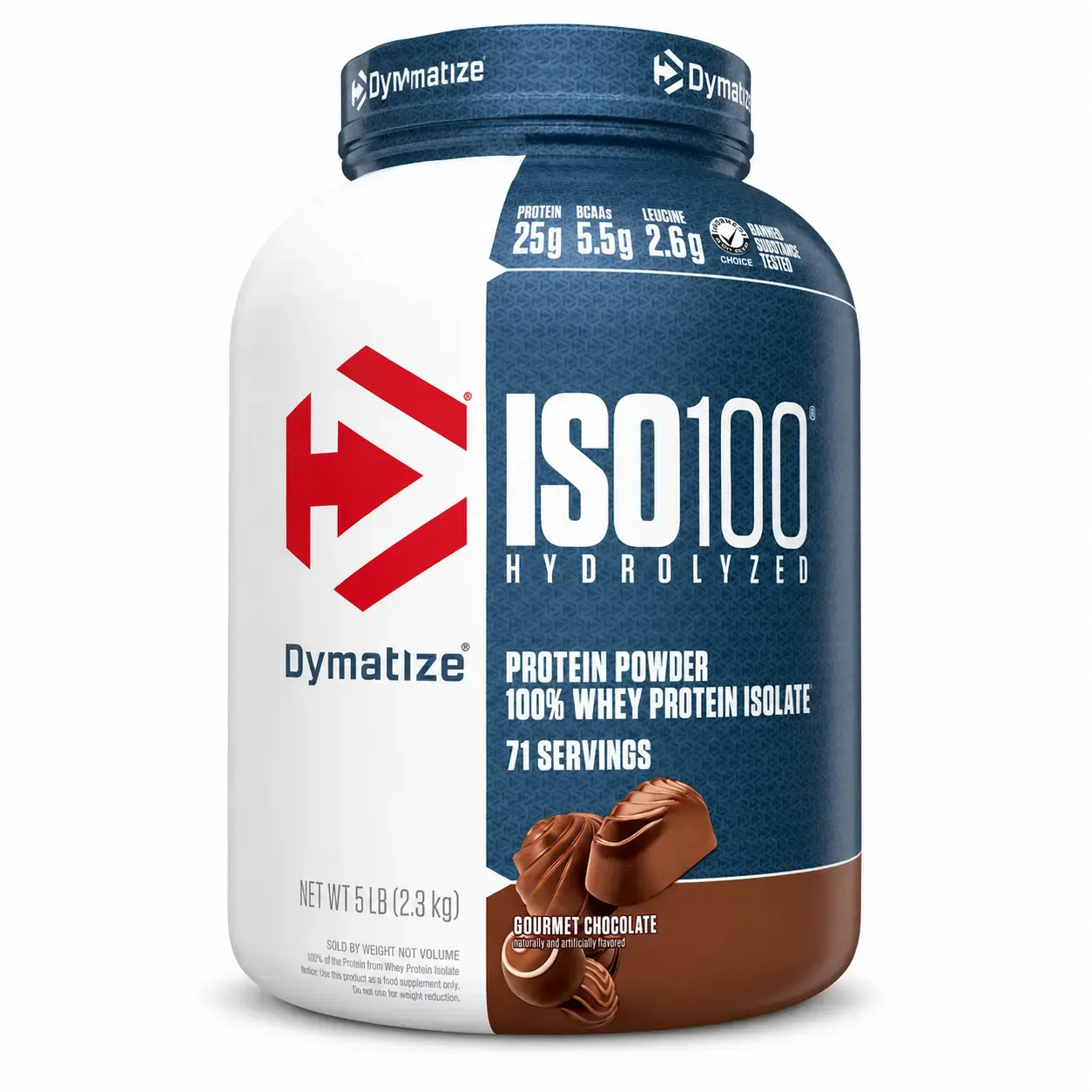 Protein kukuni Dymatize ISO100 Hydrolyzed Whey Protein Isolate Gourmet Chocolate 2.3 kg (5 lb)