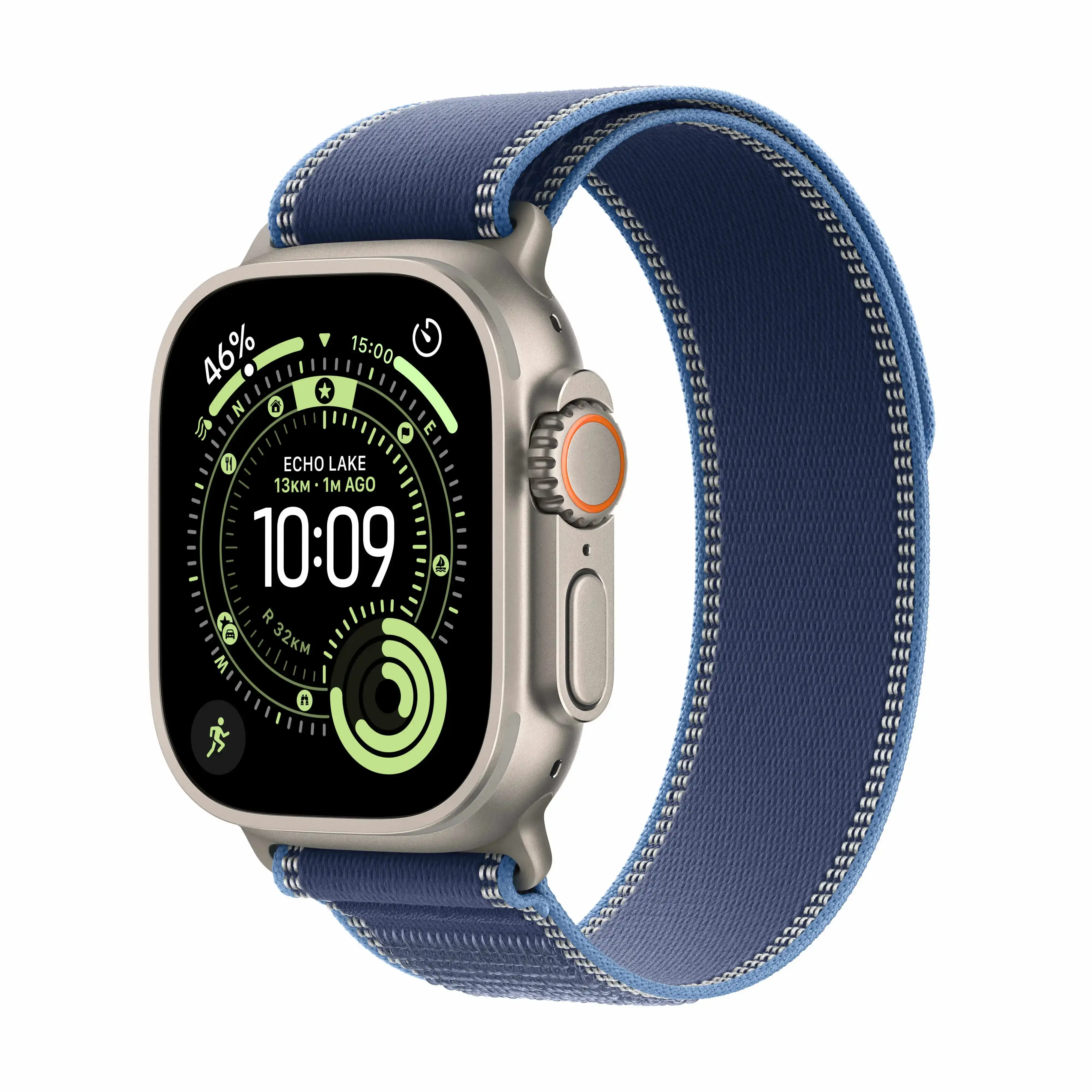 Смарт-часы Apple Watch Ultra 3 49 mm Natural Titanium Trail Loop Blue Bright Blue