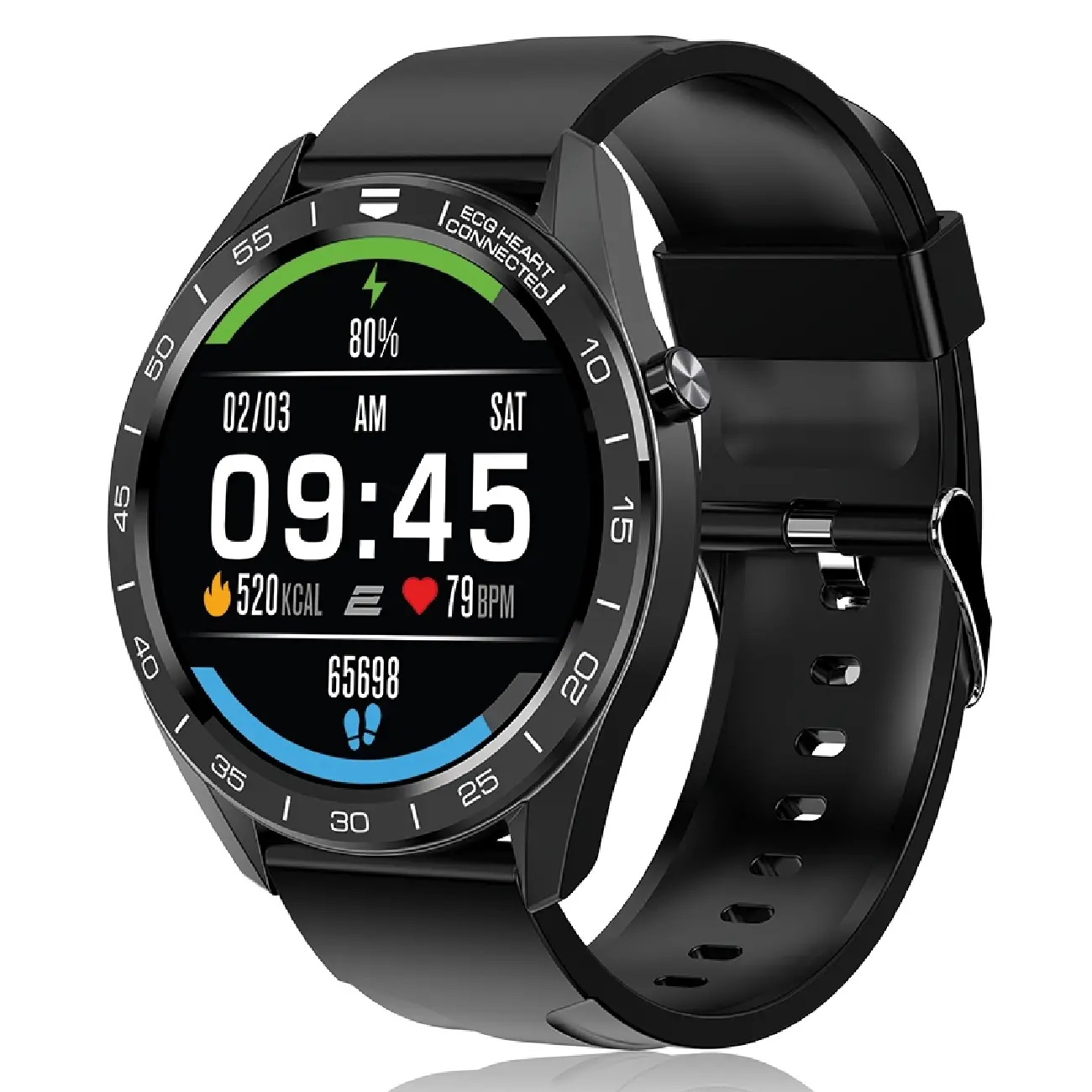 Smart-watch 2E Motion GT 46 mm Black-Silver