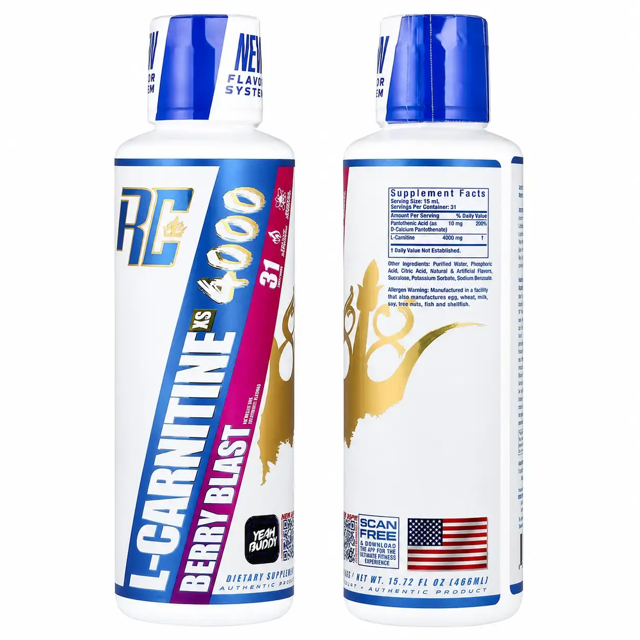 BQ Ronnie Coleman L-Carnitine XS 4000 Berry Blast 465 ml