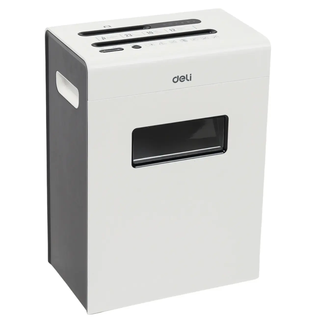 Уничтожитель бумаг Deli E9903-EU , (13,6кг.3*25мм.P4.12лис.10мин.23лит.55dB.2м/с.Full )