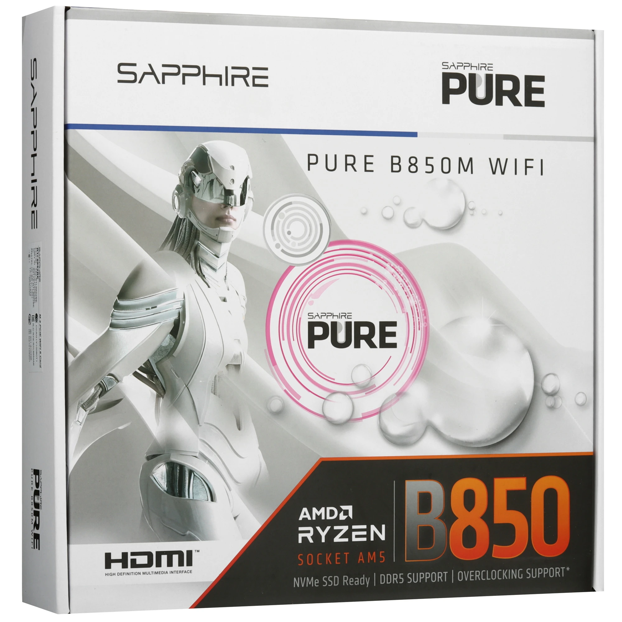 Материнская плата MB SAPPHIRE AMD AM5 PURE B850M WIFI DDR5 (52123-02-40G)
