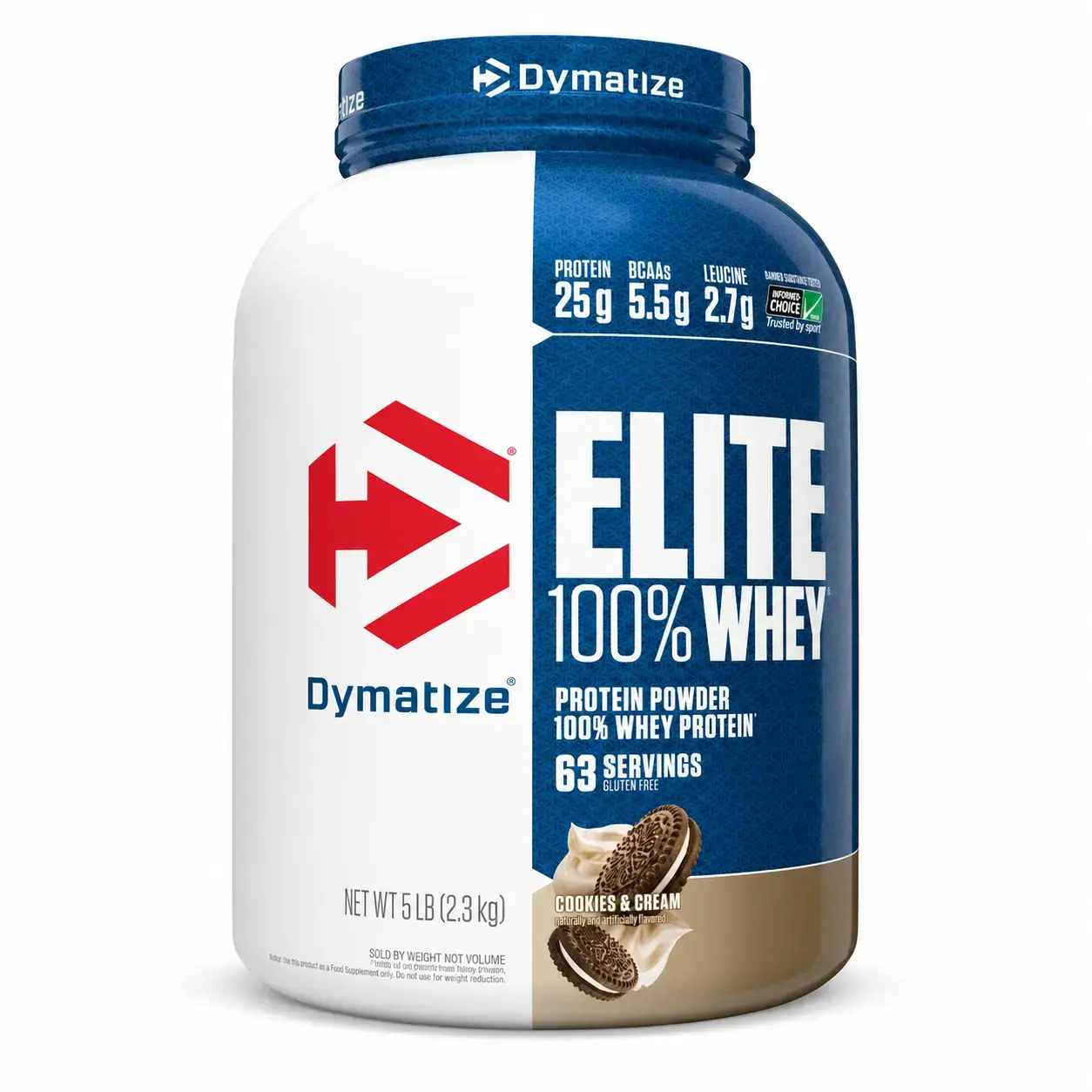 Сывороточный протеин Elite 100% Whey Dymatize (Cookies & Cream) 5 lb (2.3 кг)
