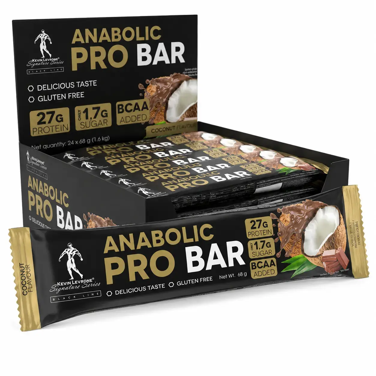 BQ Kevin Levrone Anabolic Pro Bar 24 Bars Coconut