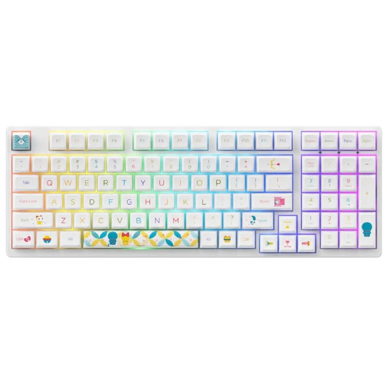 Klaviatura Akko 3098B Doraemon Rainbow CS Jelly Pink RGB