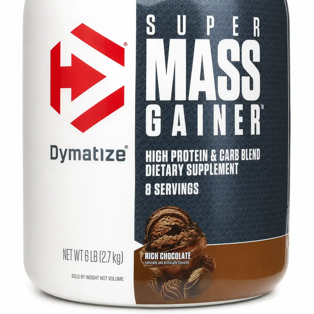 Yuqori kaloriyli geyner Dymatize Super Mass Gainer Rich Chocolate, 2,7 kg (6 lb)