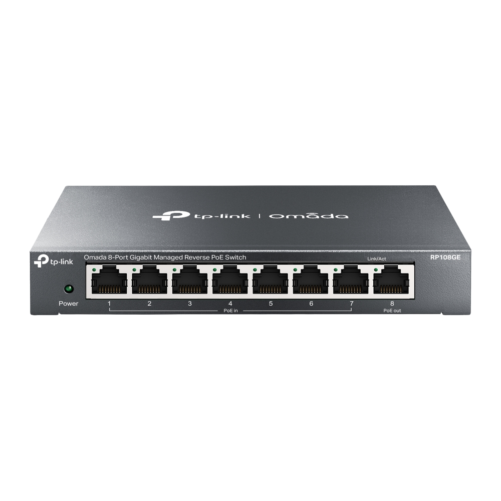 Коммутатор TP-LINK RP108GE Omada 8-Port Gigabit Managed Reverse PoE Switch