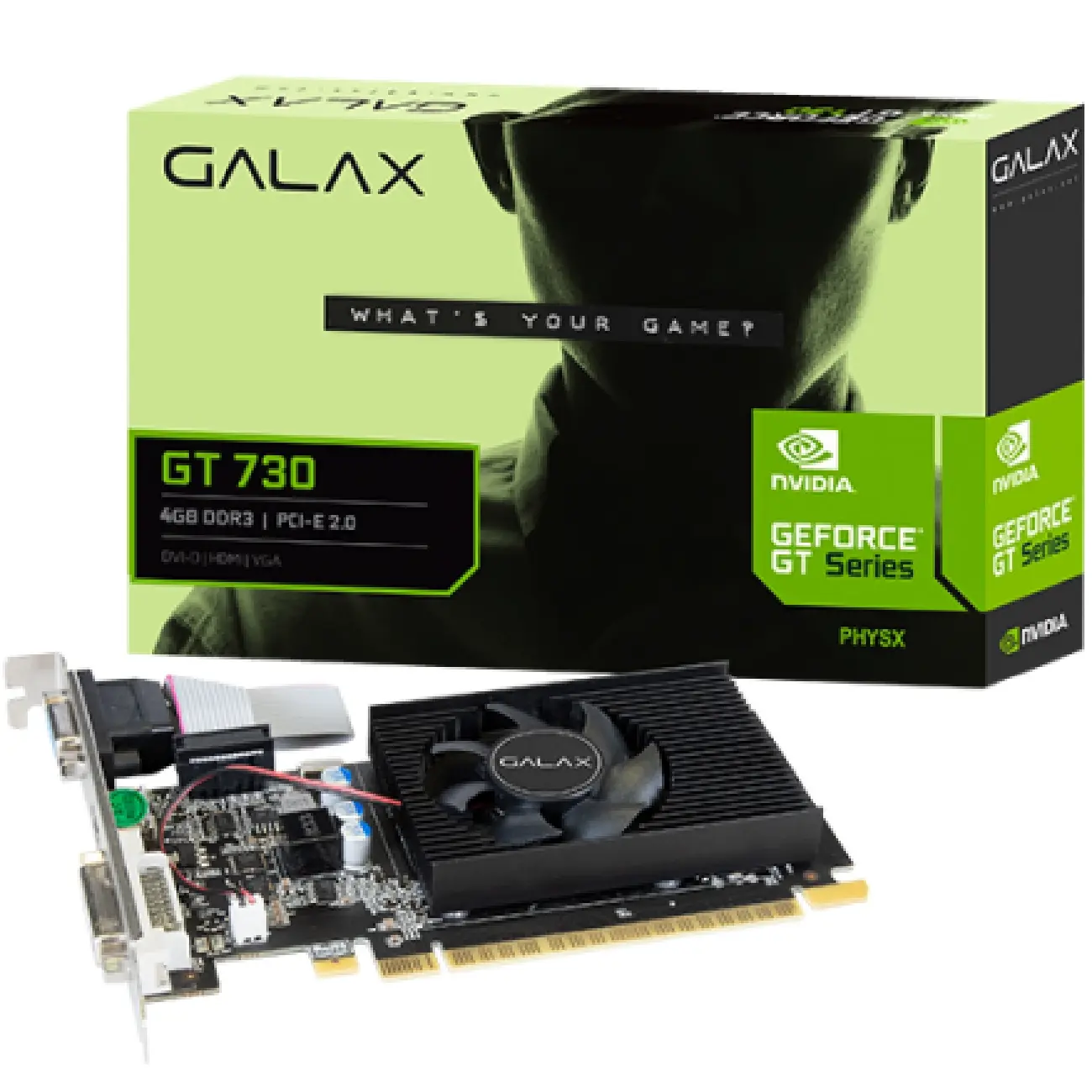 Видеокарта Galax - 4GB GeForce GT730 128bit DDR3 HDMI, DVI, VGA в ...