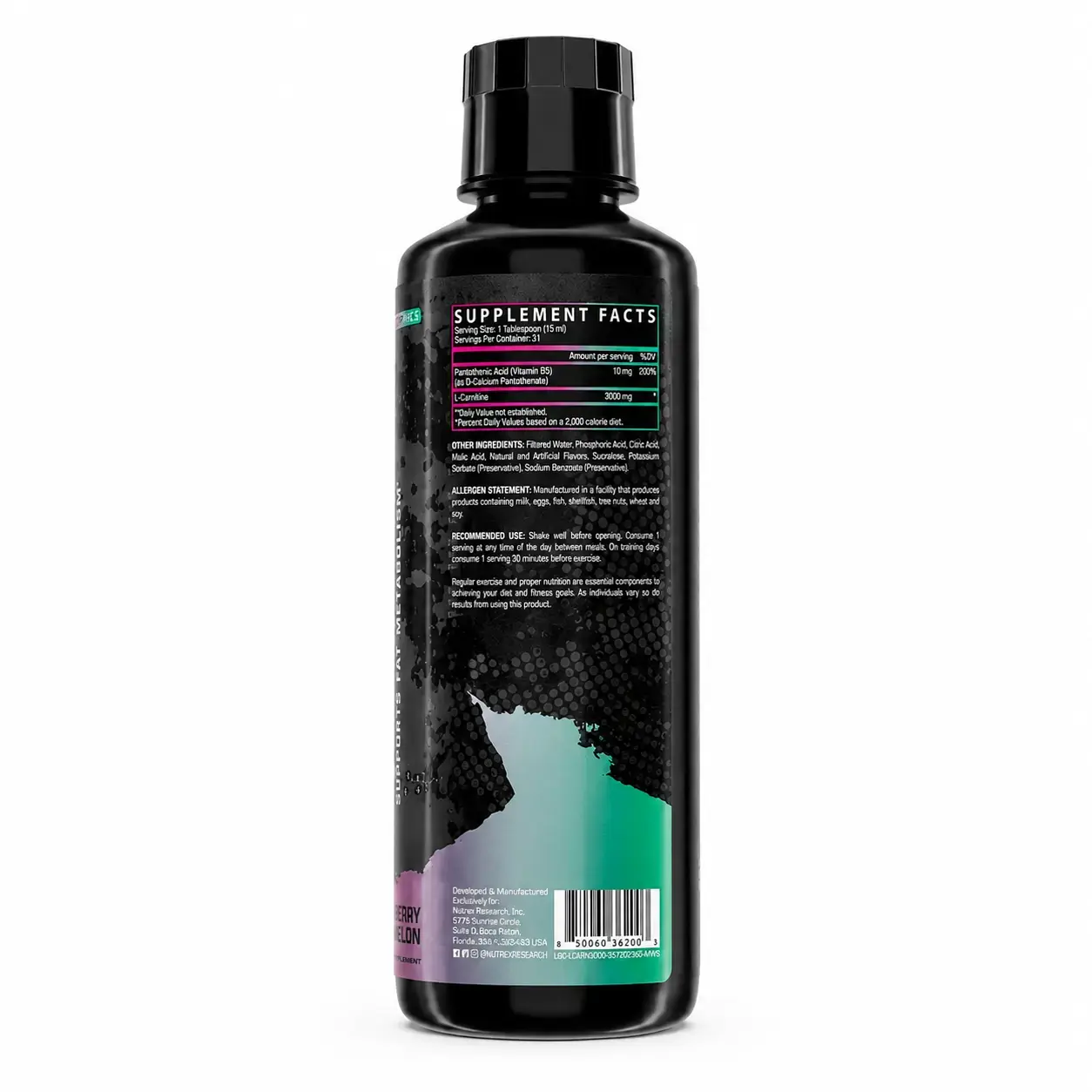 L-karnitin L-Carnitine 3000 Nutrex (Strawberry Watermelon) 465 ml