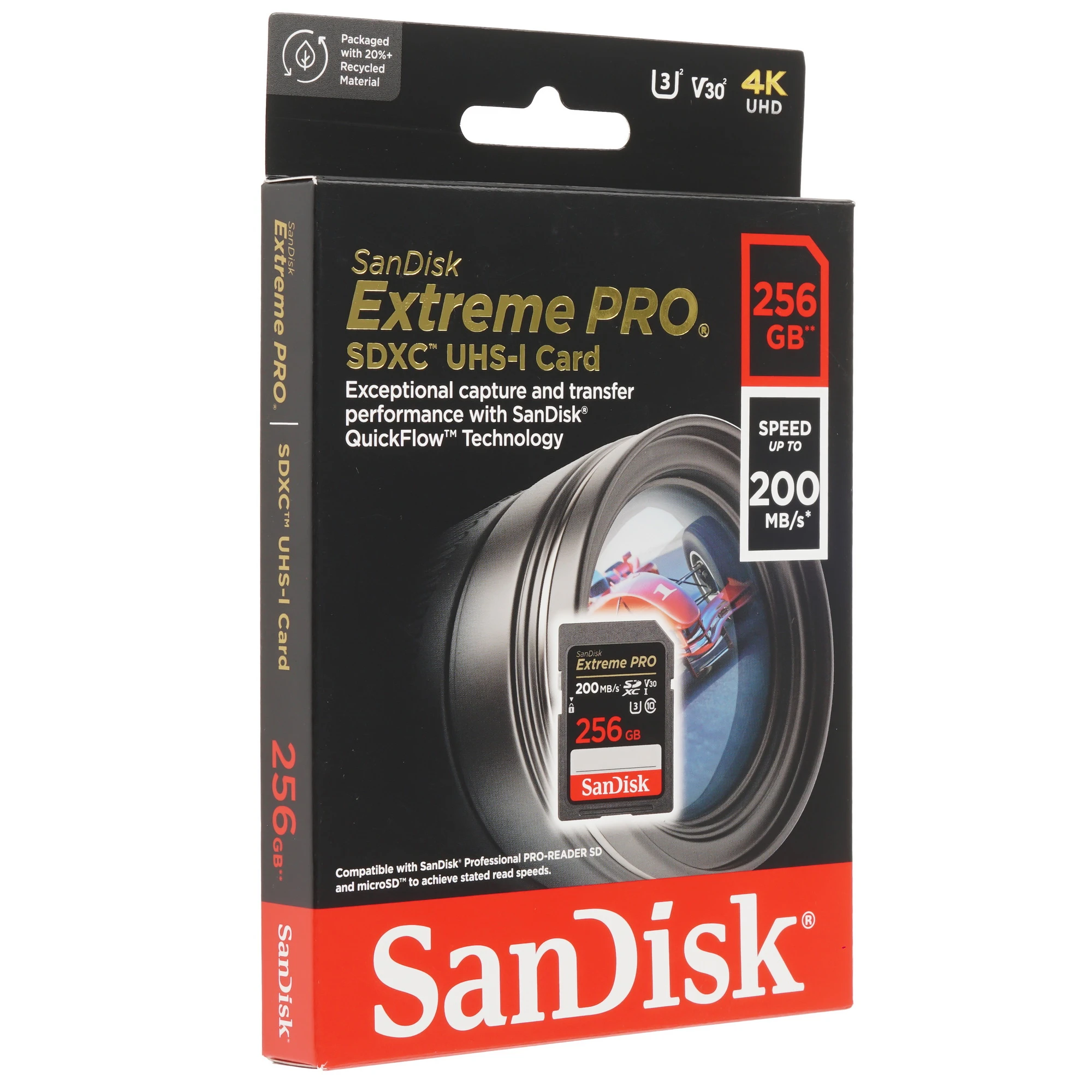 Карта памяти SanDisk 256GB SDXC Extreme PRO 200MB/s