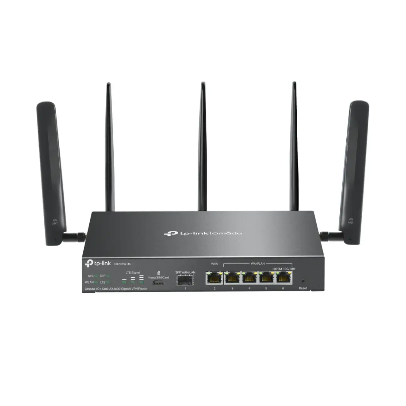 VPN-маршрутизатор TP-LINK ER706W-4G Omada 4G+ Cat6 AX3000 Gigabit VPN Router