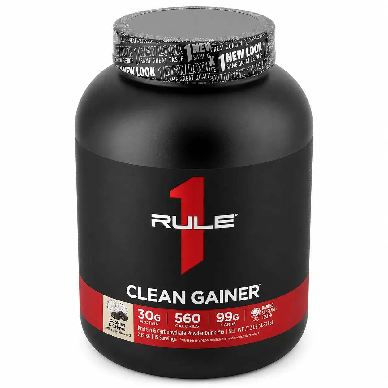 Geyner Clean Gainer Rule1 (Cookies & Creme) 2.19 kg (4.83 lb)